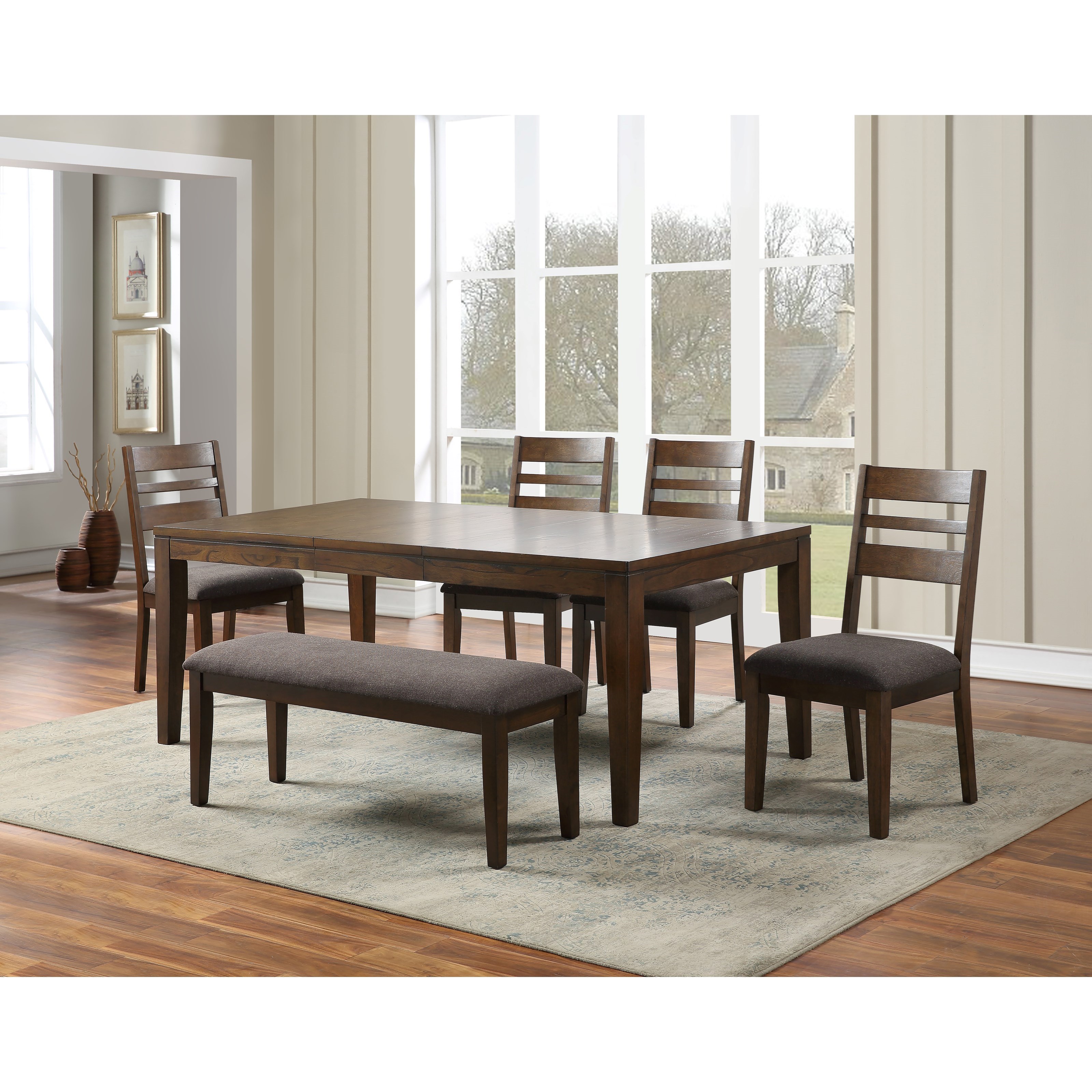 Steve Silver Stratford Casual Table & Chair Set with Bench Wayside
