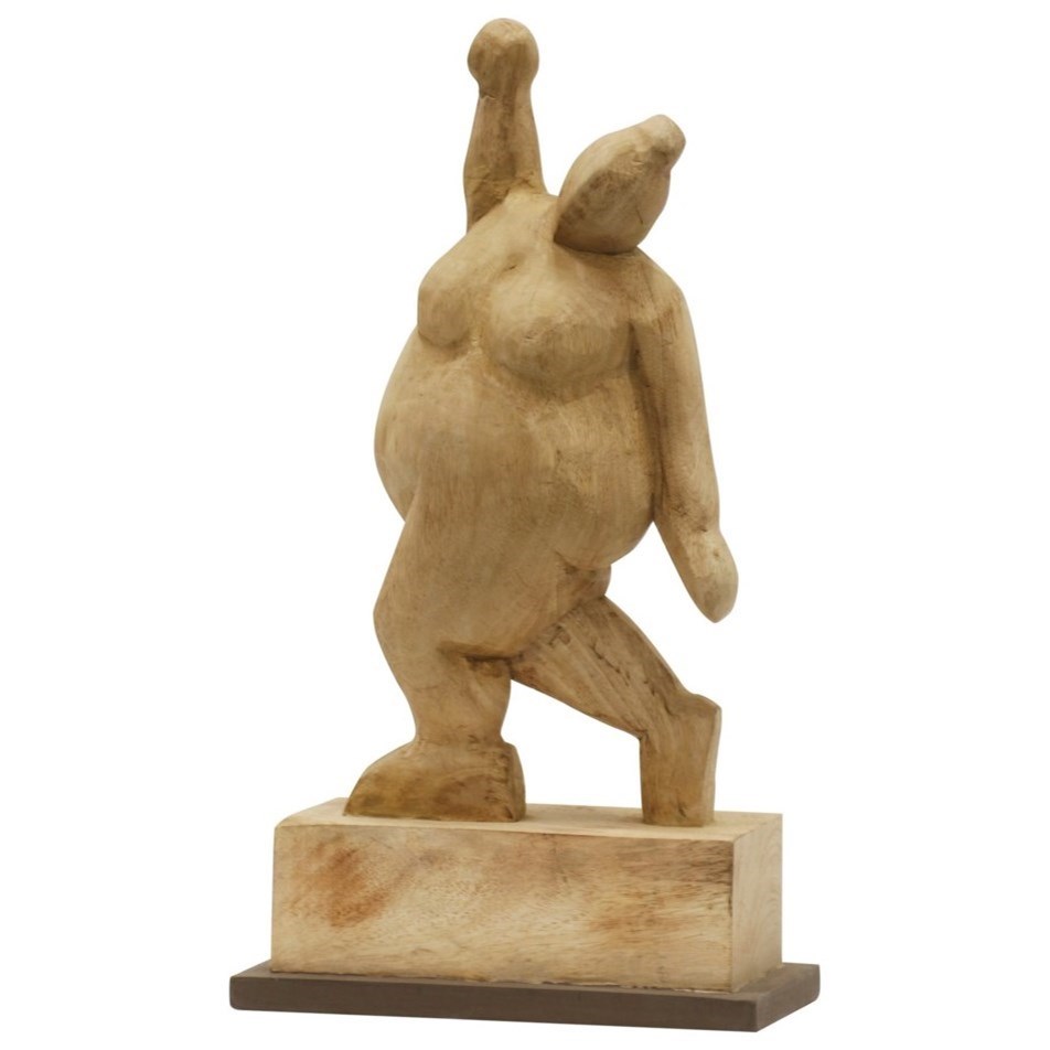 StyleCraft Accessories IAC41353 Carved Mango Wood Sculpture Esprit