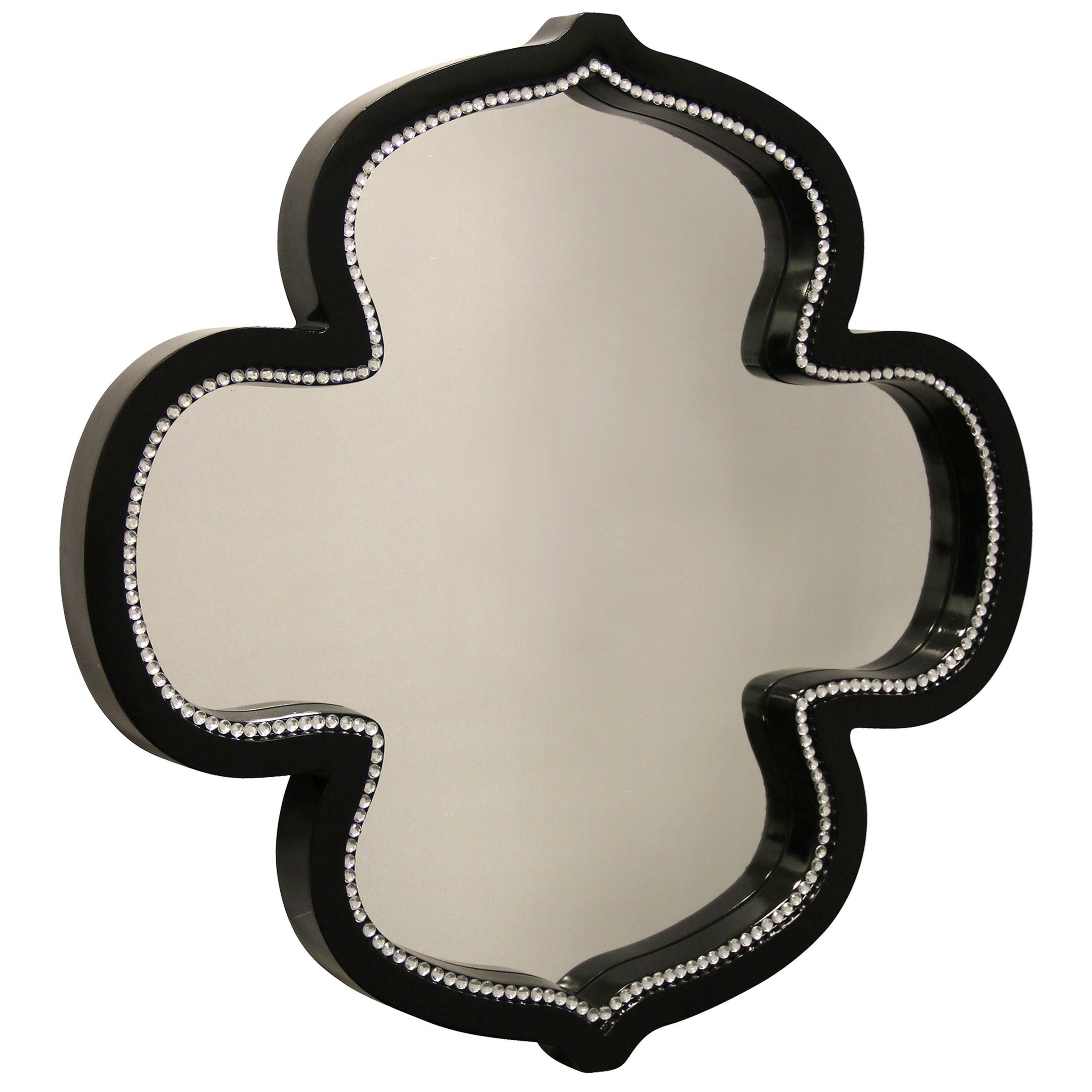 StyleCraft Mirrors KMI12566 Gloss Black Kathleen Mirror With Clear