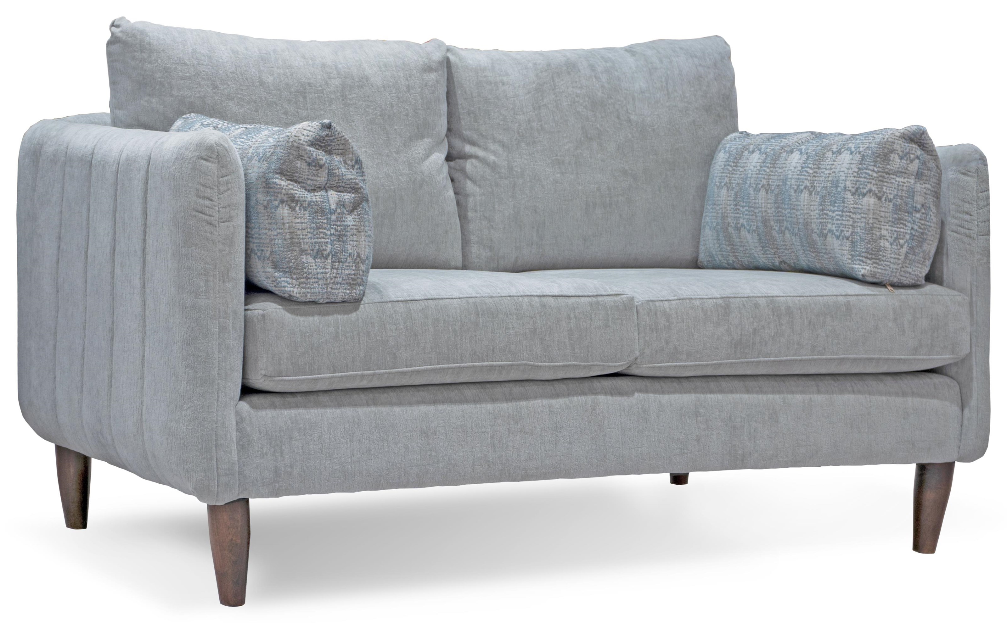 Stylus Fitz STL210203 Fitz L in Dream Chia (15) Loveseat, Walnut Finish Upper Room Home