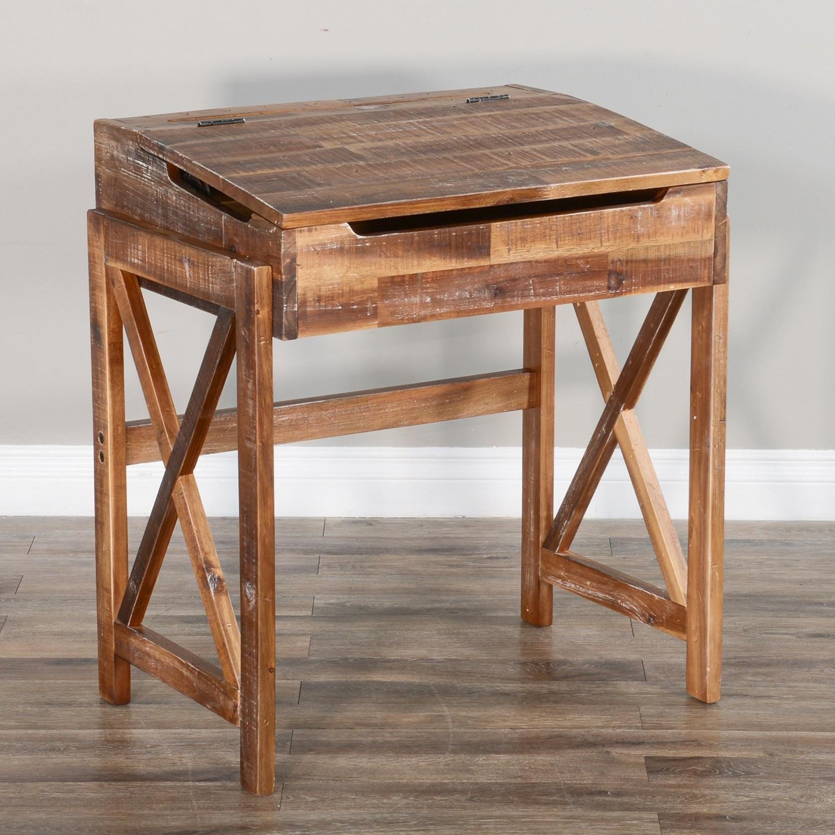 Sunny Designs Havana Rustic Flip Top School Desk Conlin's Furniture