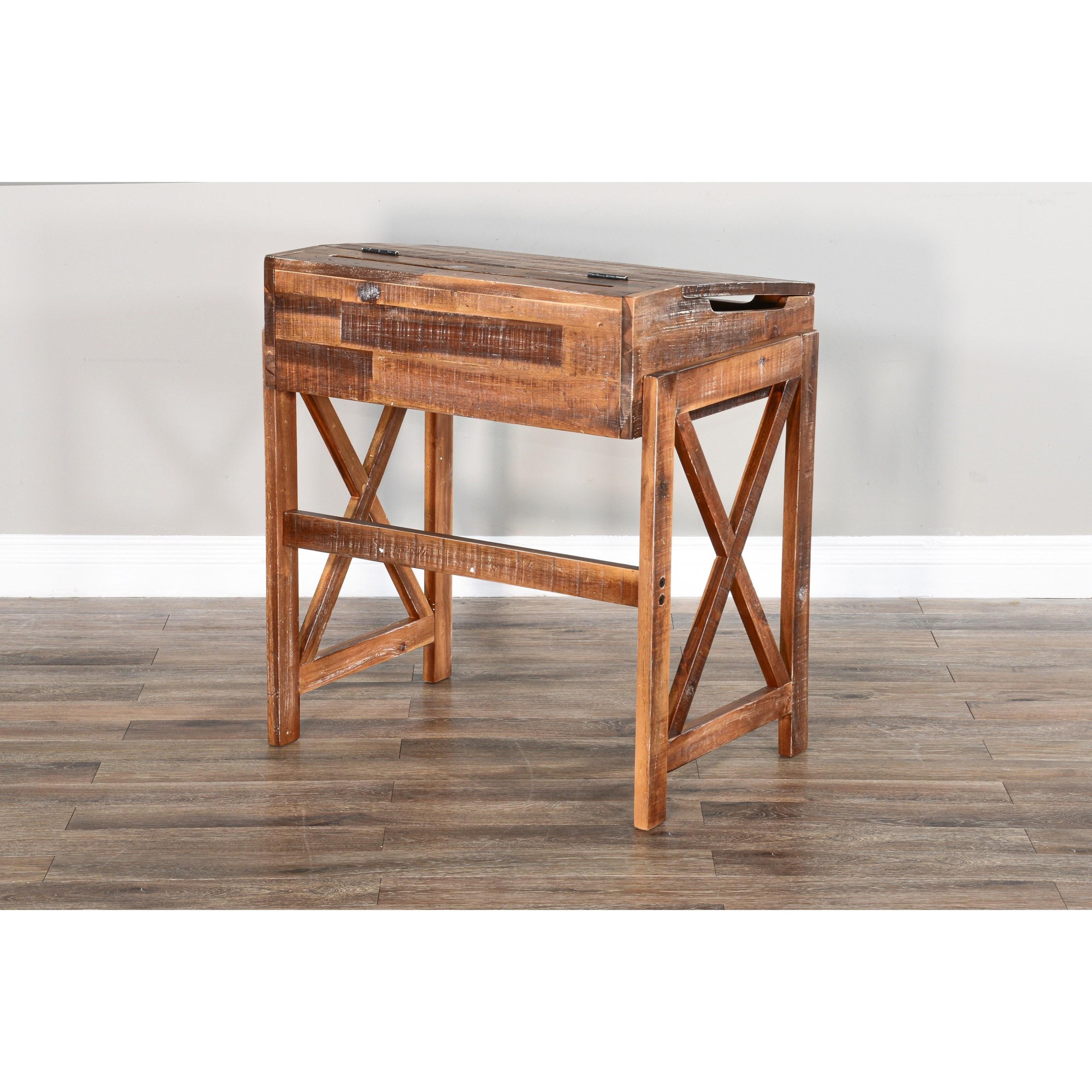 Sunny Designs Havana Rustic Flip Top School Desk Conlin's Furniture