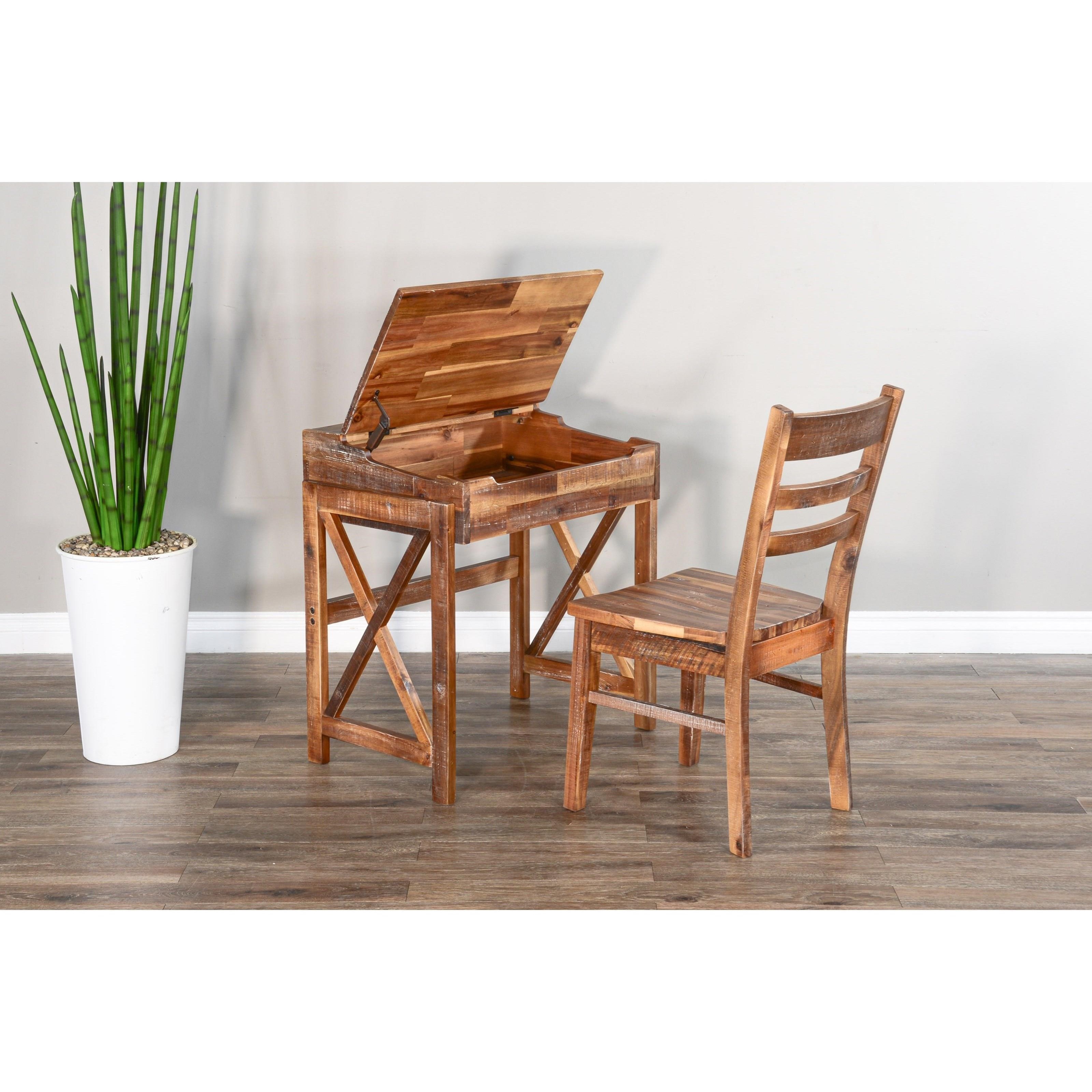 Sunny Designs Havana Rustic Flip Top School Desk Conlin's Furniture