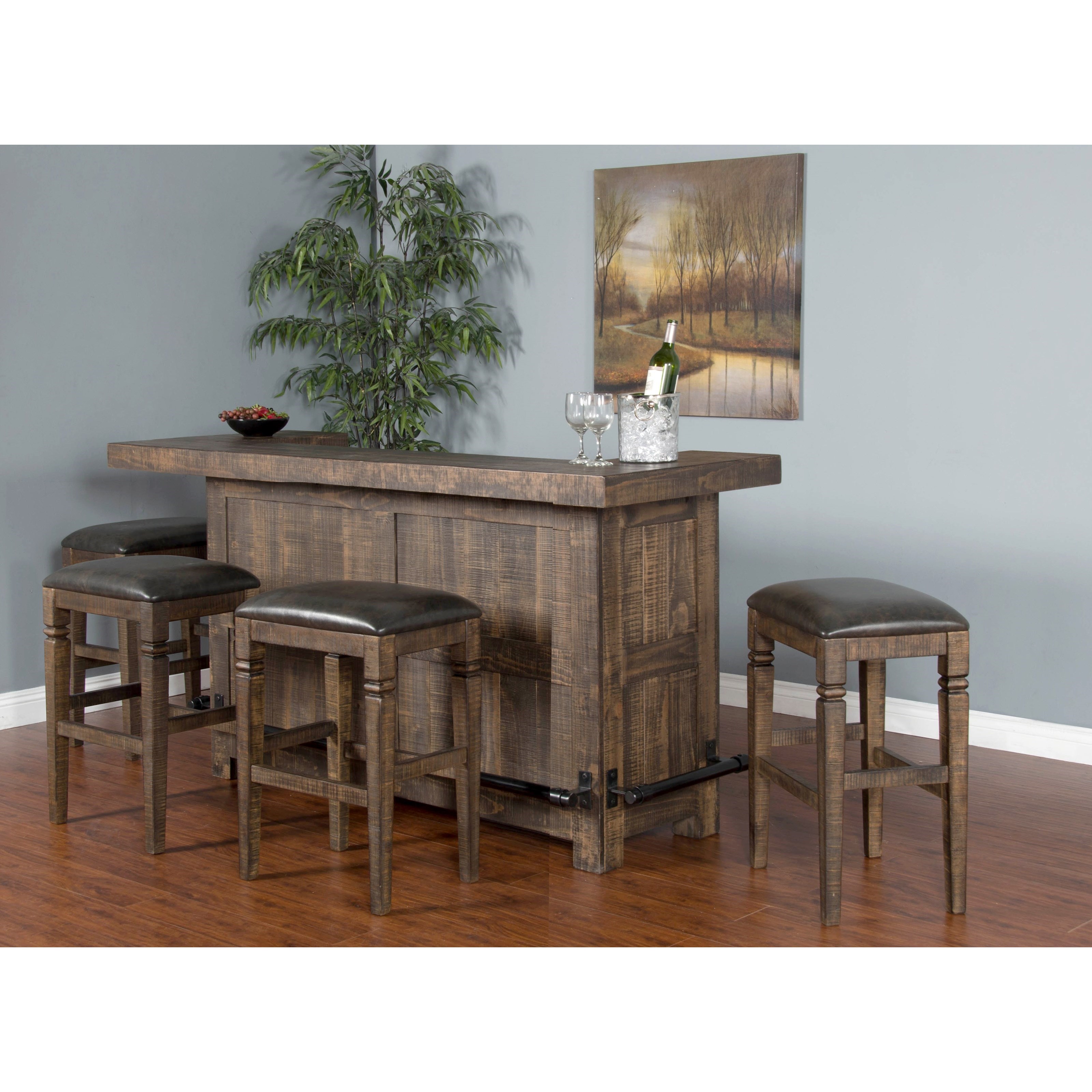 Sunny Designs Homestead 1430TL 30 Bar Height Backless Stool W Cushion Sunny Designs Homestead 1430TL 30 Bar Height Backless Stool W Cushion