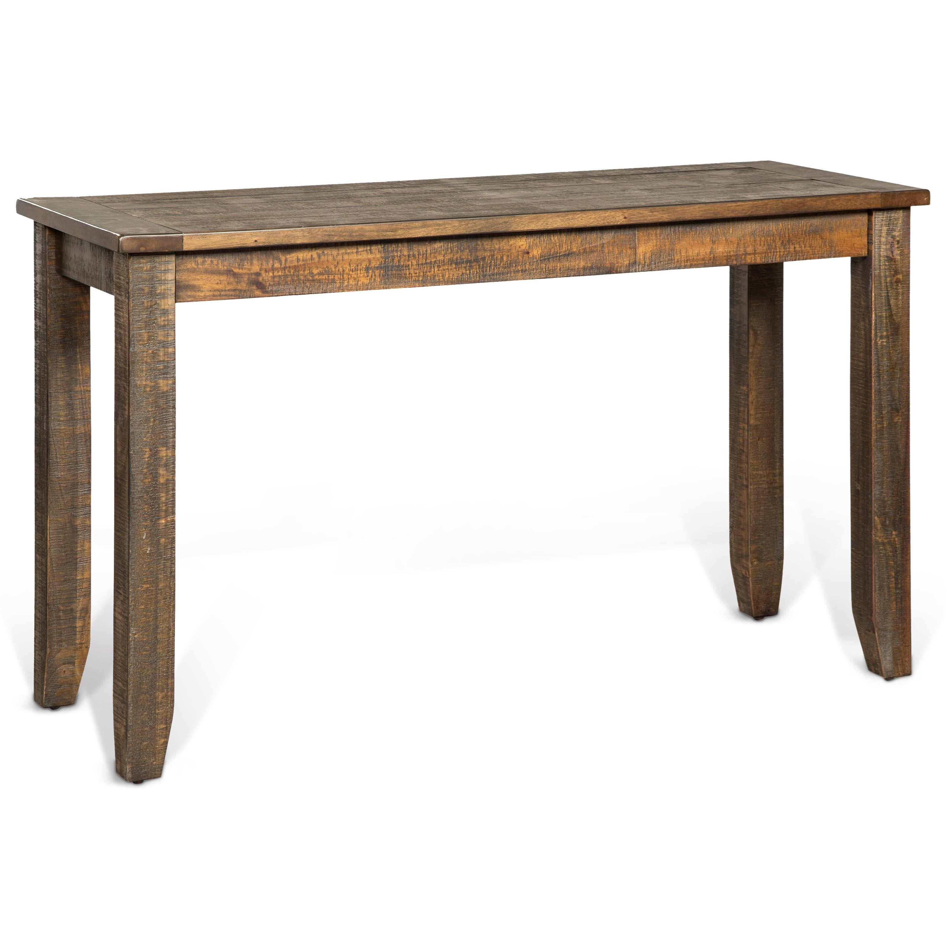 Sunny Designs Homestead Rustic Sofa Table with Planked Top Fashion