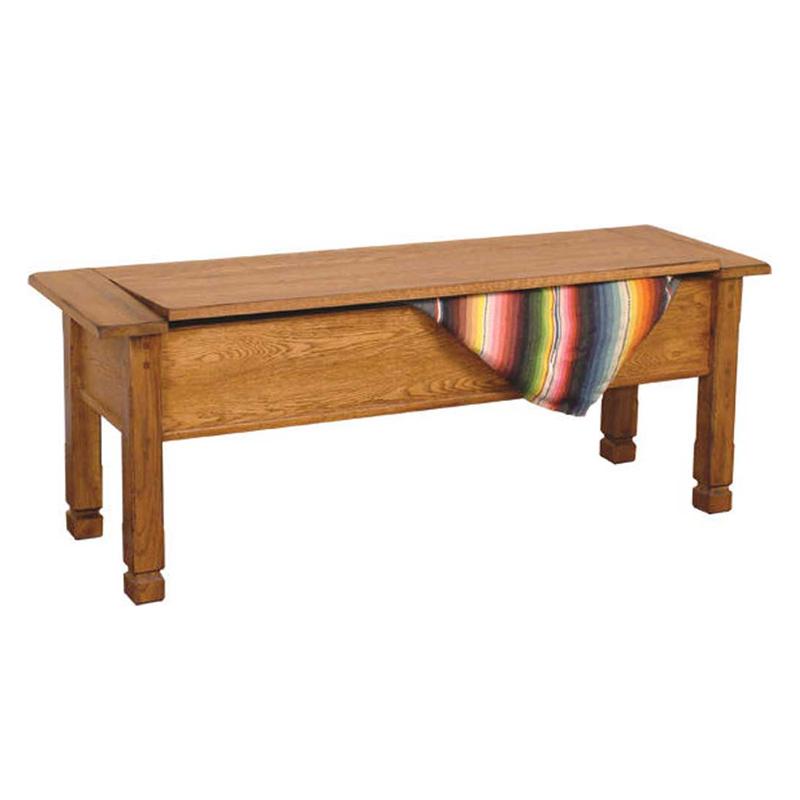 Sunny Designs Sedona Rustic Oak Side Bench with Storage Fashion