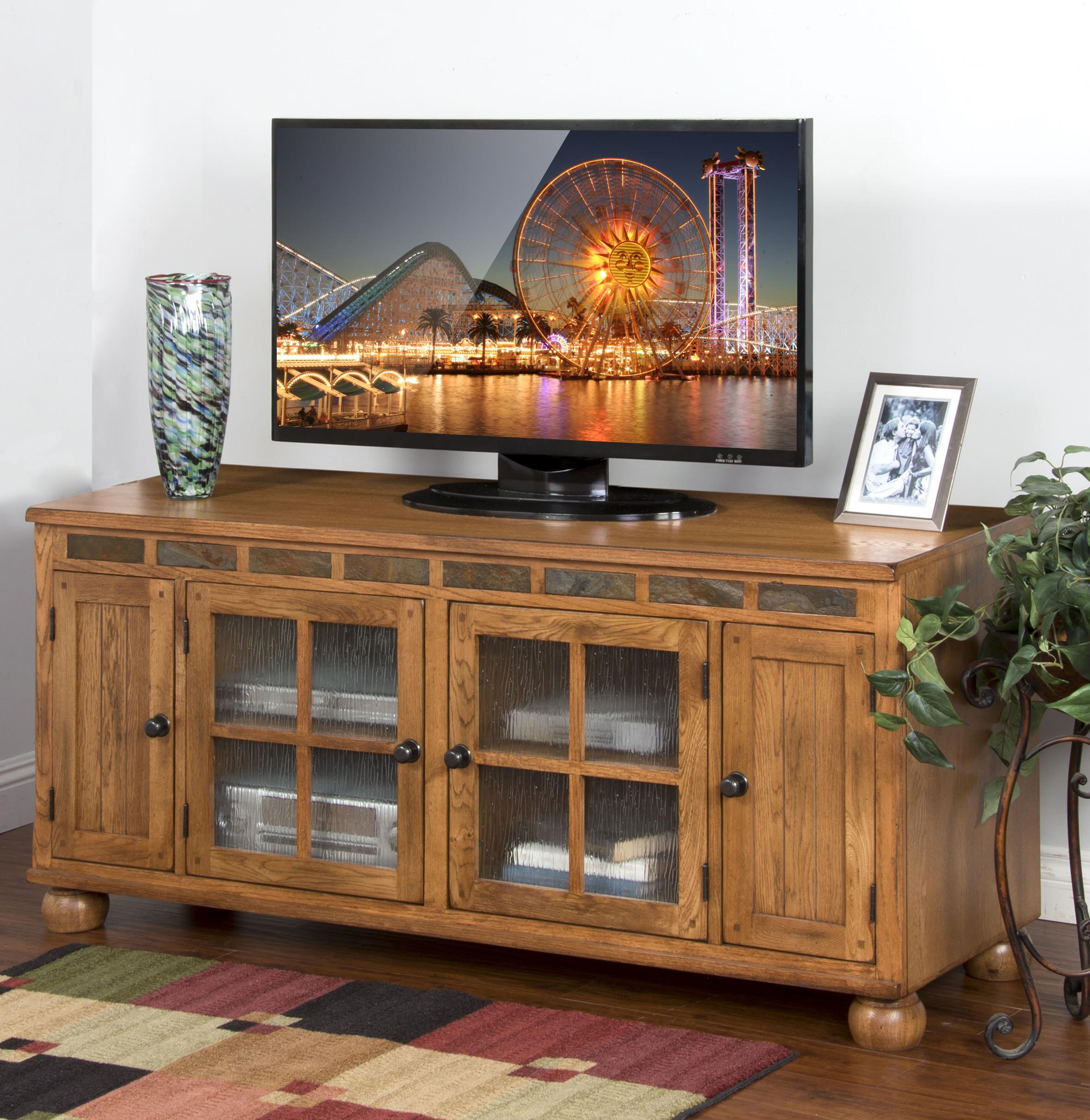Sunny Designs Sedona 62" Rustic Oak TV Console Conlin's Furniture