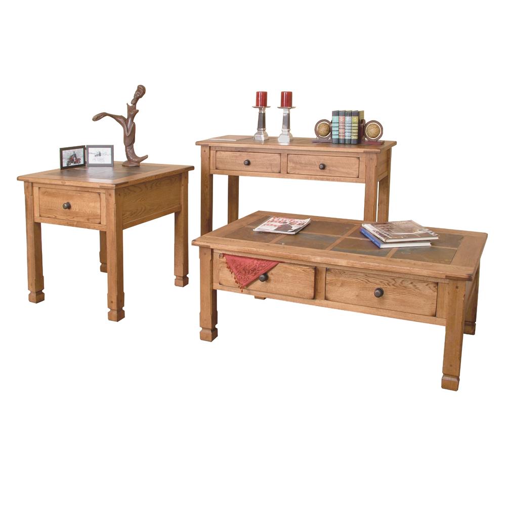 Sunny Designs Sedona 3145RO Sofa/Console Table w/ Slate Top Furniture