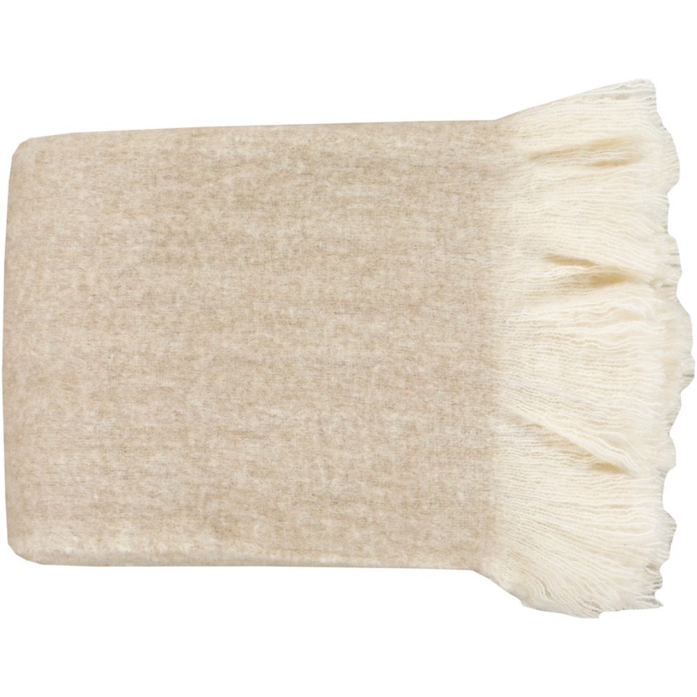 Surya Kerala Khaki Throw Blanket Jacksonville Furniture Mart