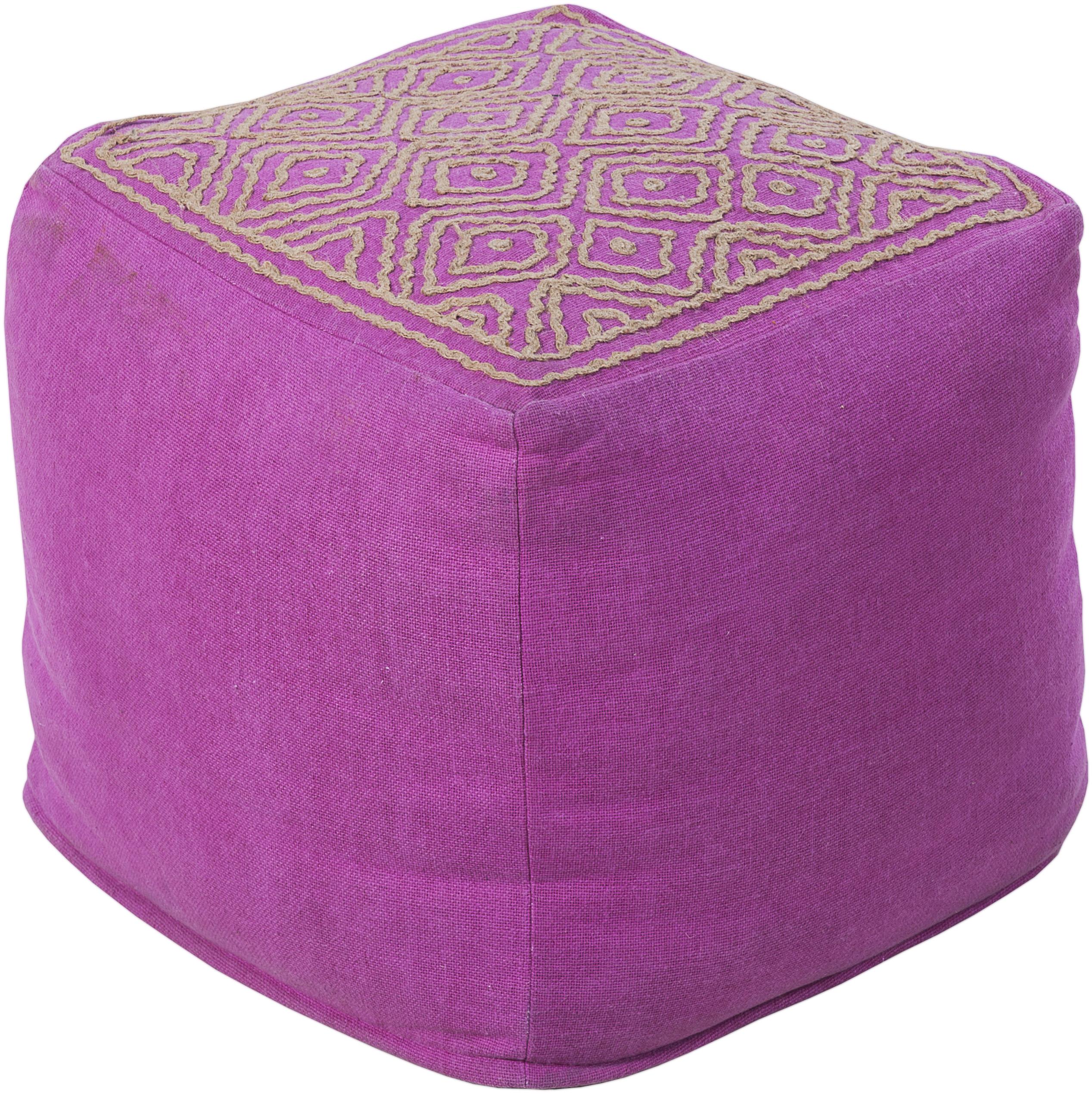 Surya Poufs 18" x 18" x 18" Pouf Belfort Furniture Textiles Poufs