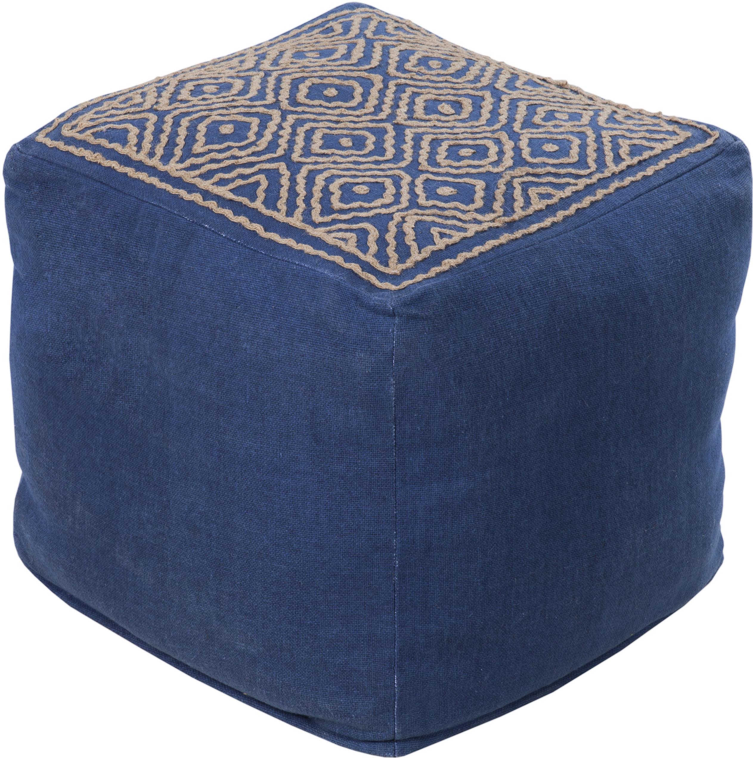 Surya Poufs 18" x 18" x 18" Pouf Belfort Furniture Textiles Poufs