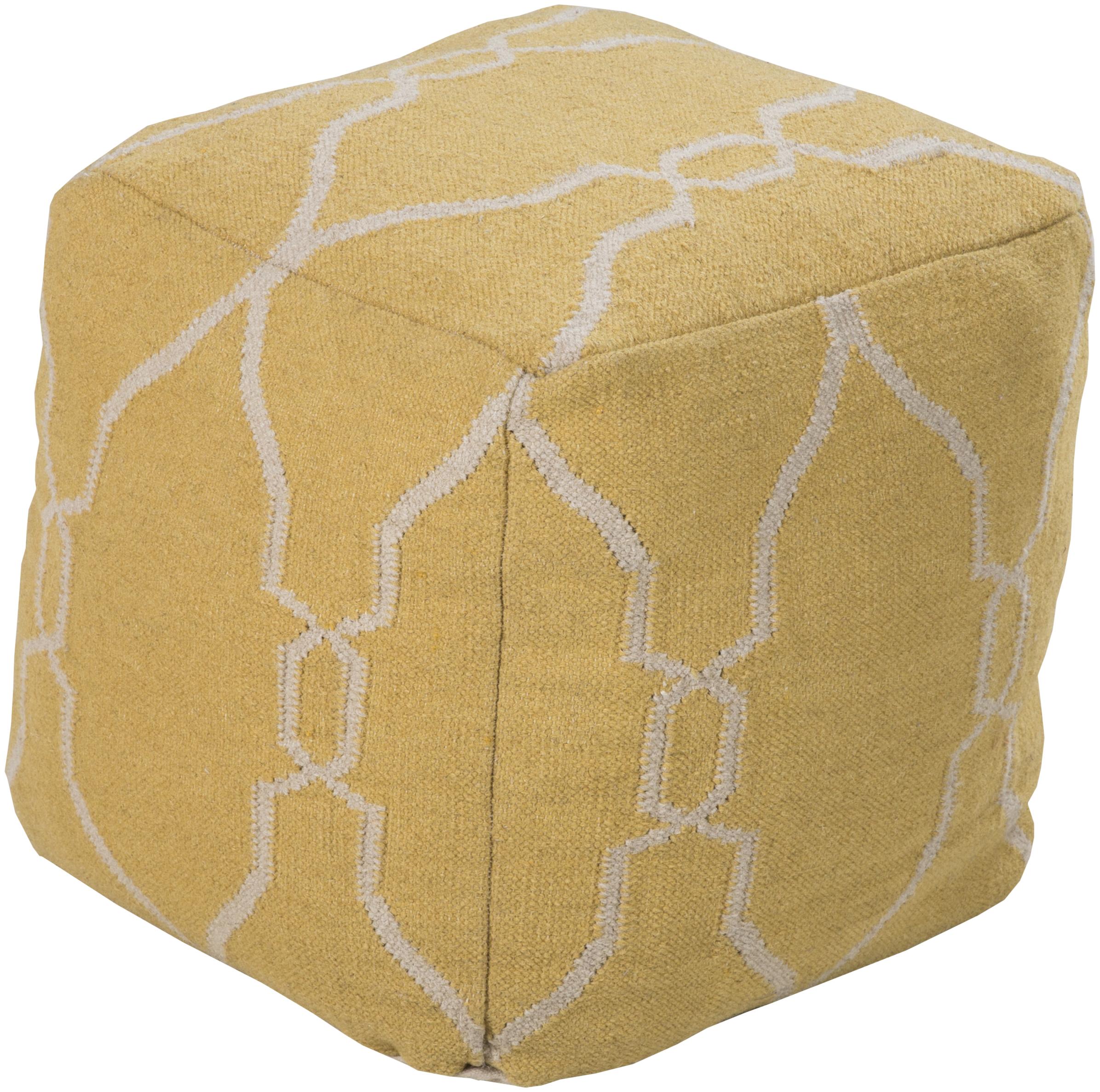 Surya Poufs 18"x18"x18" Pouf Belfort Furniture Textiles Poufs