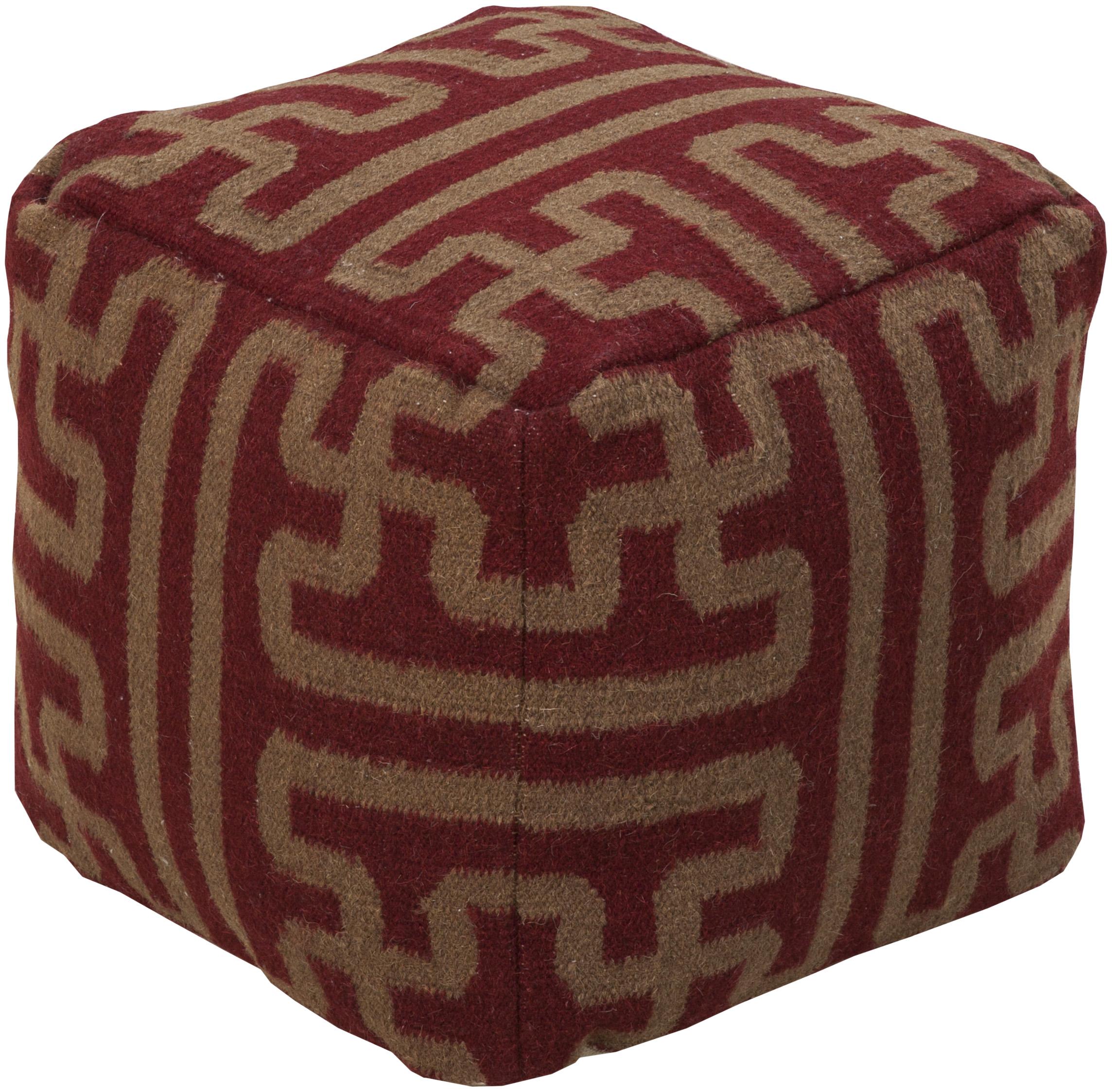Surya Poufs 18"x18"x18" Pouf Wayside Furniture Textiles Poufs
