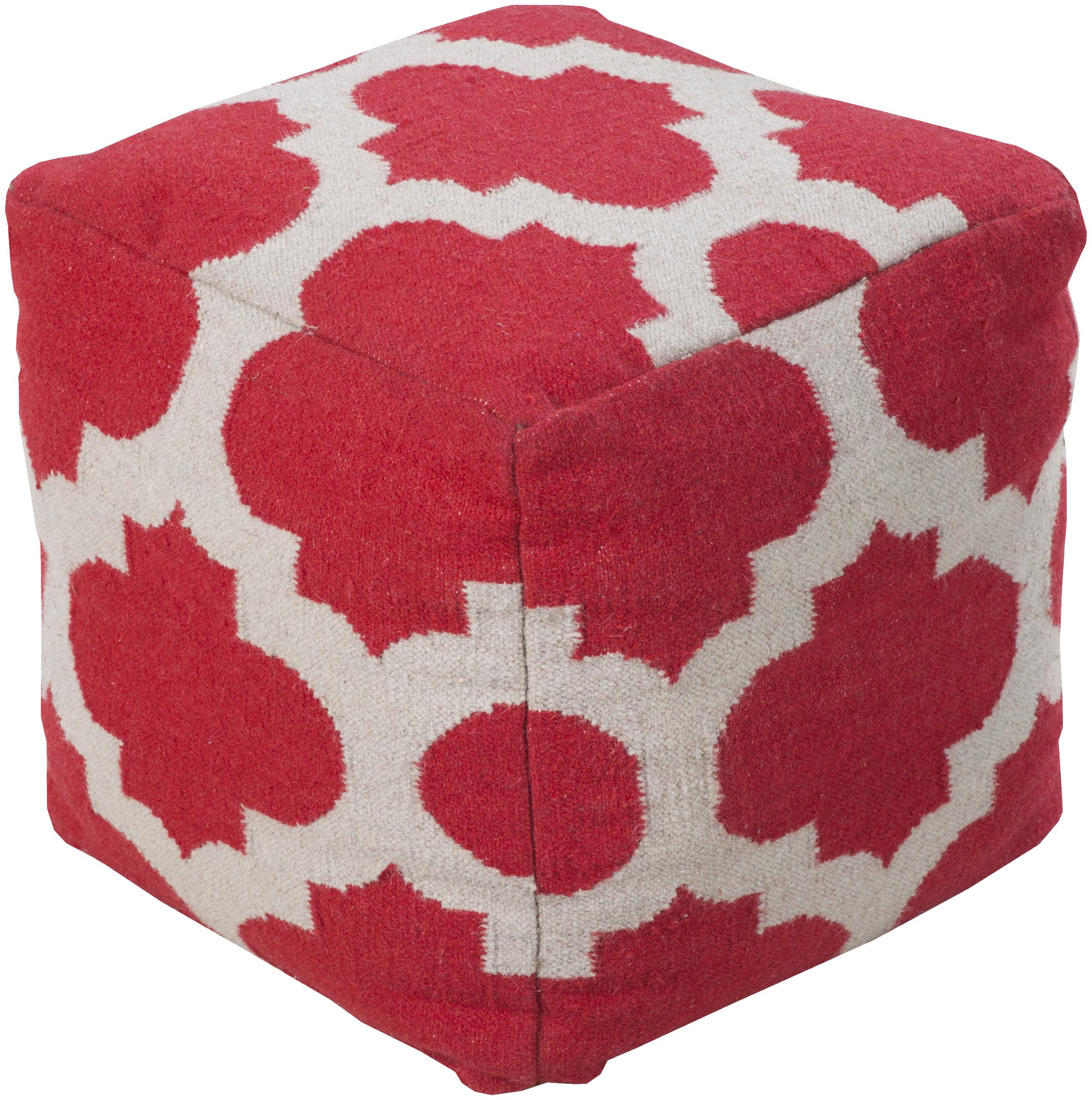 Surya Poufs 18" x 18" x 18" Pouf Belfort Furniture Textiles Poufs