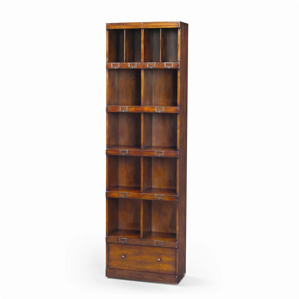 Theodore Alexander Bookcases Lower Drawer Victorian Walnut Campaign
