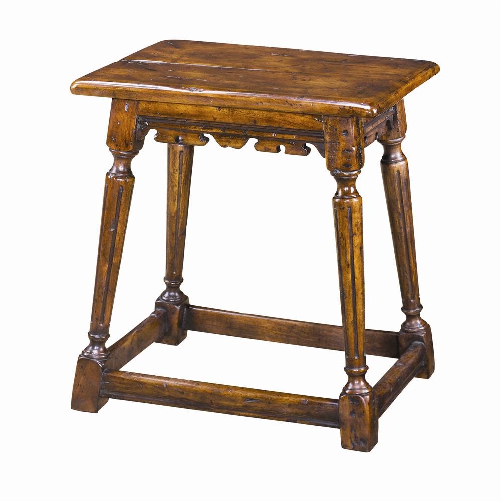 Antiqued Wood Stool