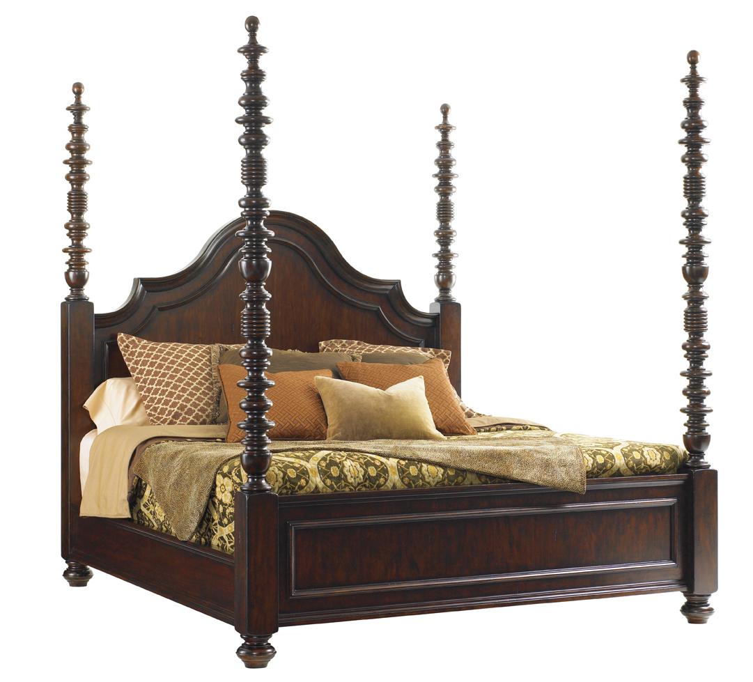 Tommy Bahama Home Kilimanjaro 552173C Queen Candaleria Poster Bed with