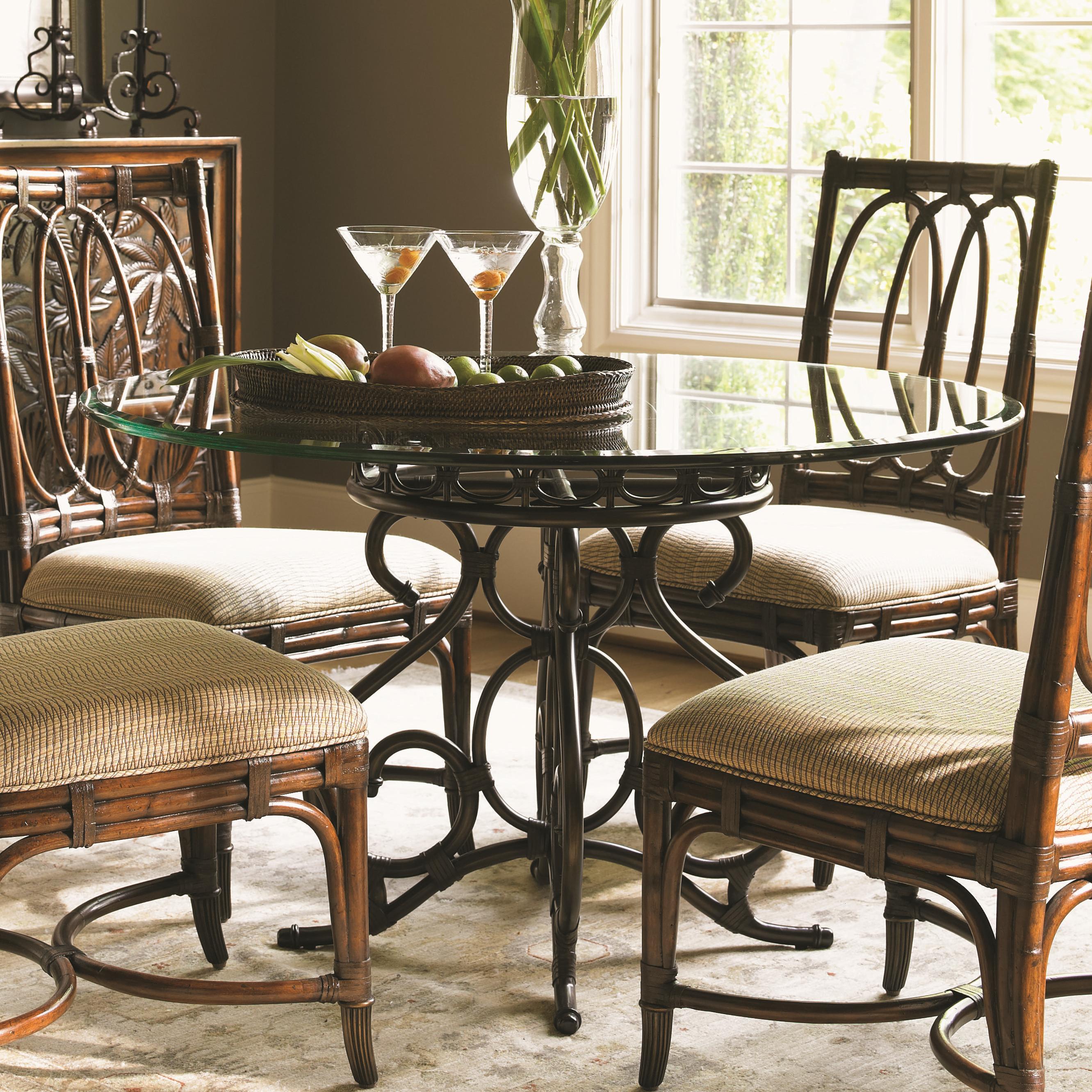 Tommy Bahama Home Landara Capistrano Dining Table with 48 Inch Glass