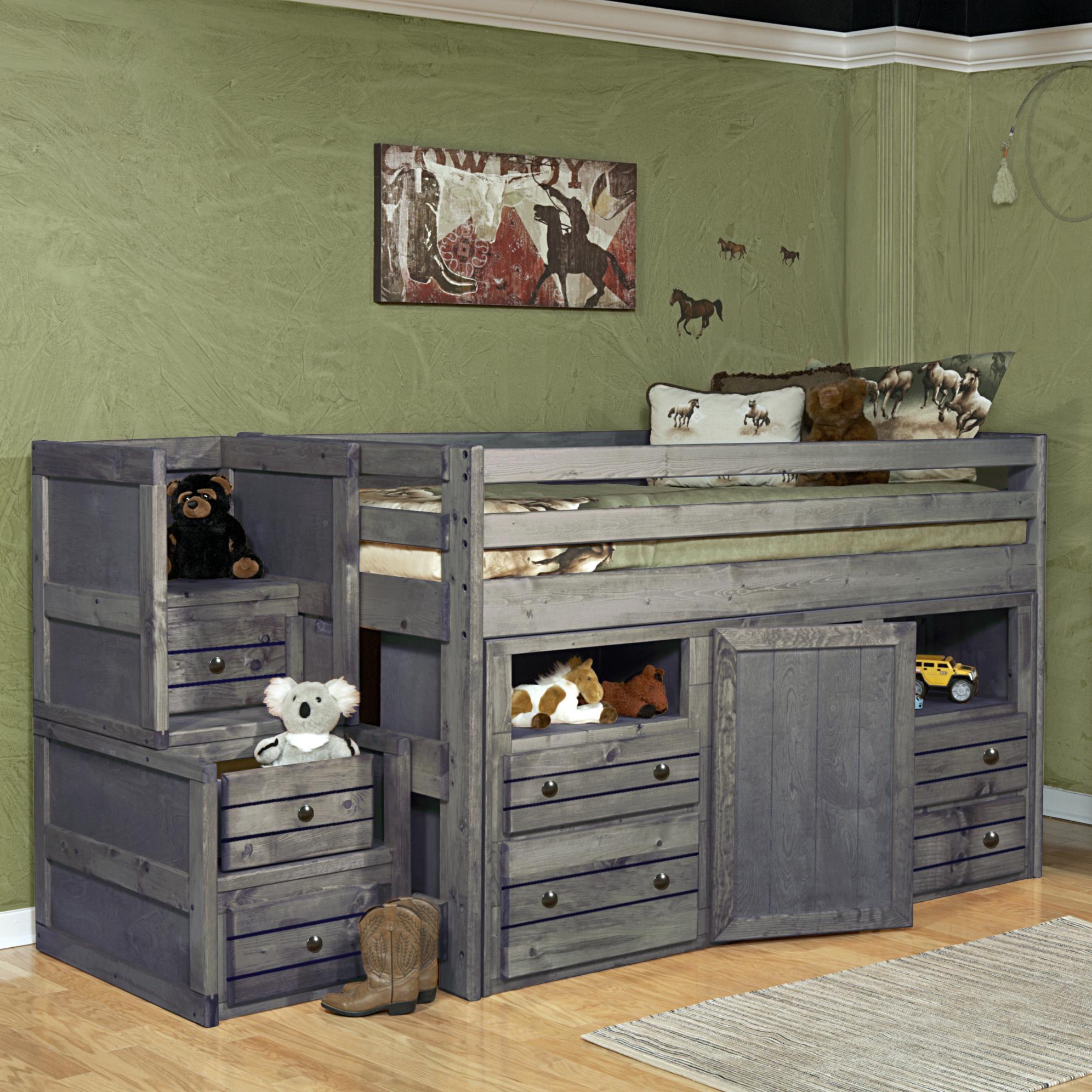 4136+4137+4852+4853RG Junior Loft Bed w/ Staircase Storage Sadler's