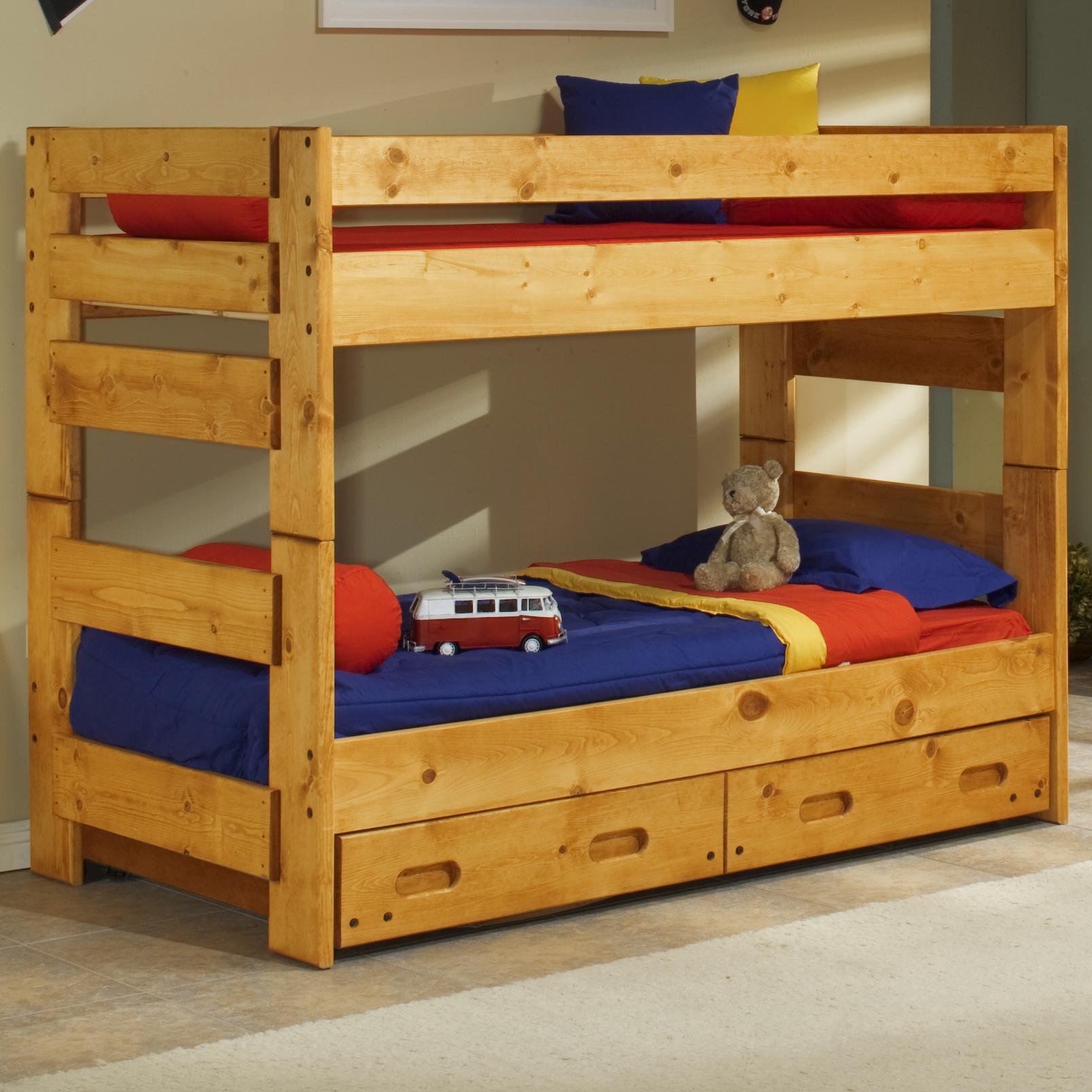 Trendwood Bunkhouse Twin/Twin Wrangler Bunk Bed with Storage Conlin's