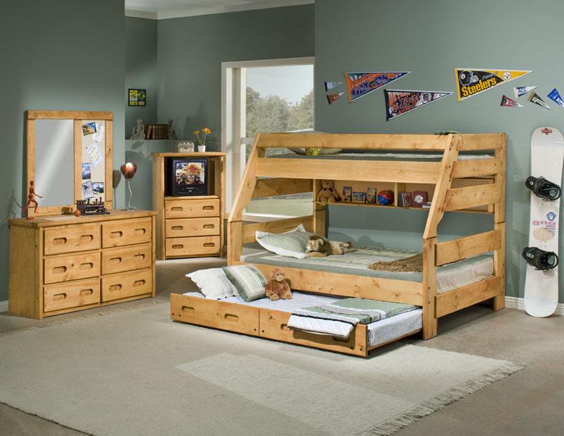 Trendwood Bunkhouse Twin/Full High Sierra Bunk Bed Conlin's Furniture