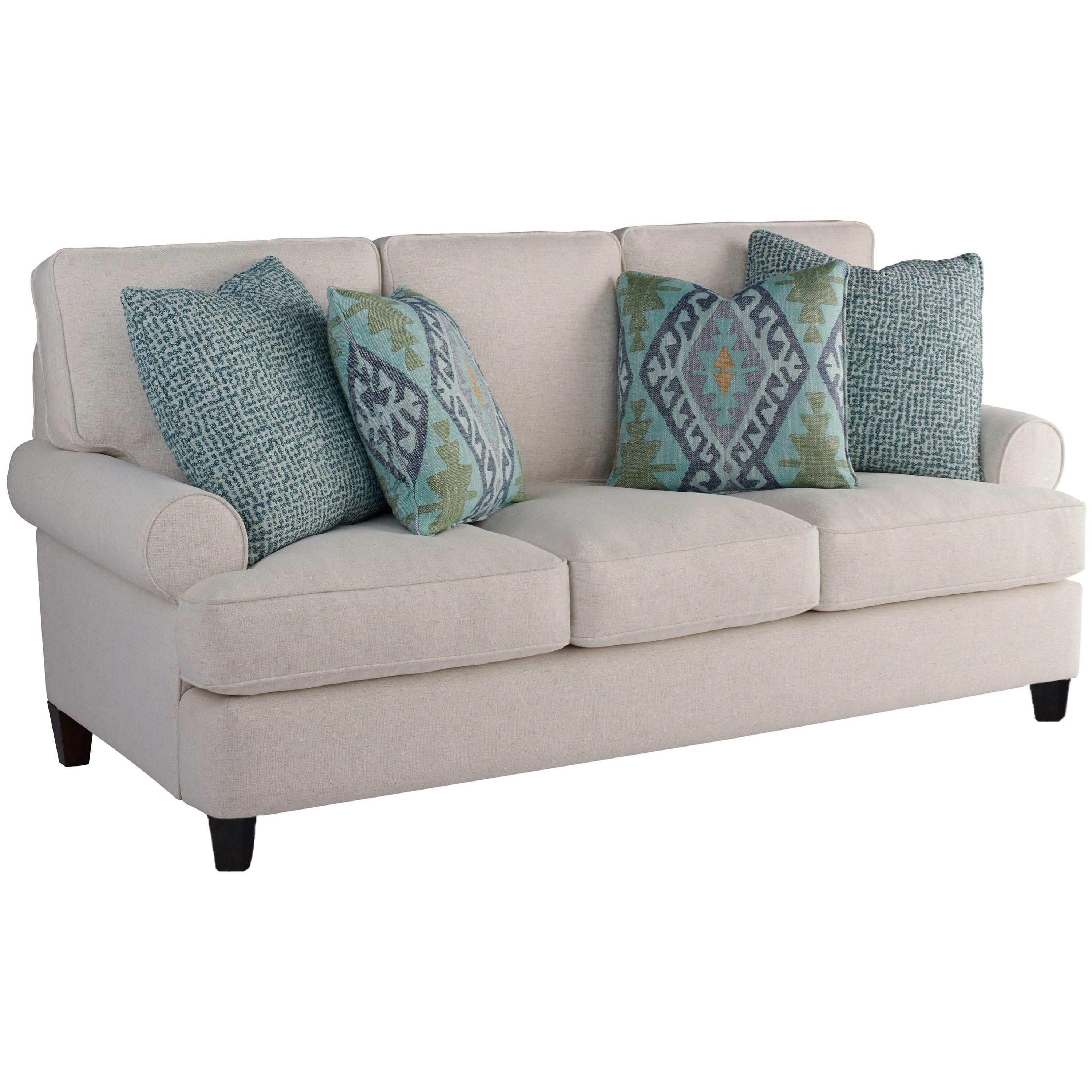 Universal Blakely Transitional Sofa with Rolled Arms Reeds Furniture Sofas