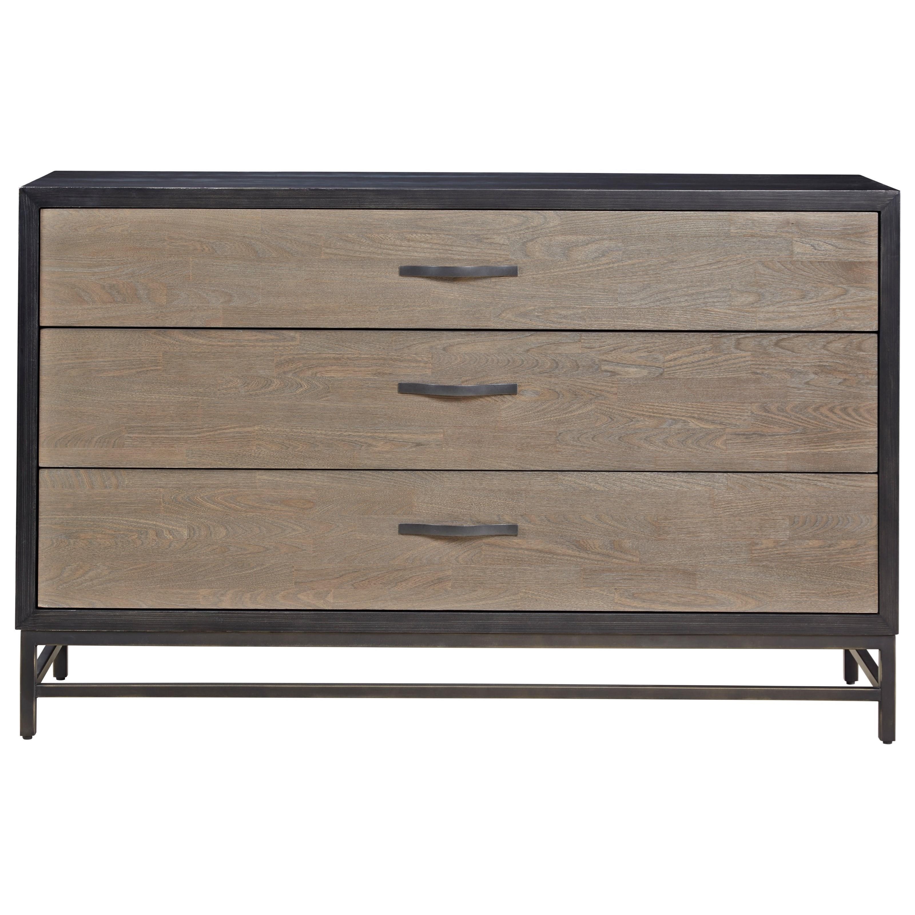 Universal Curated 219A040 Spencer Three Drawer Dresser in TwoTone