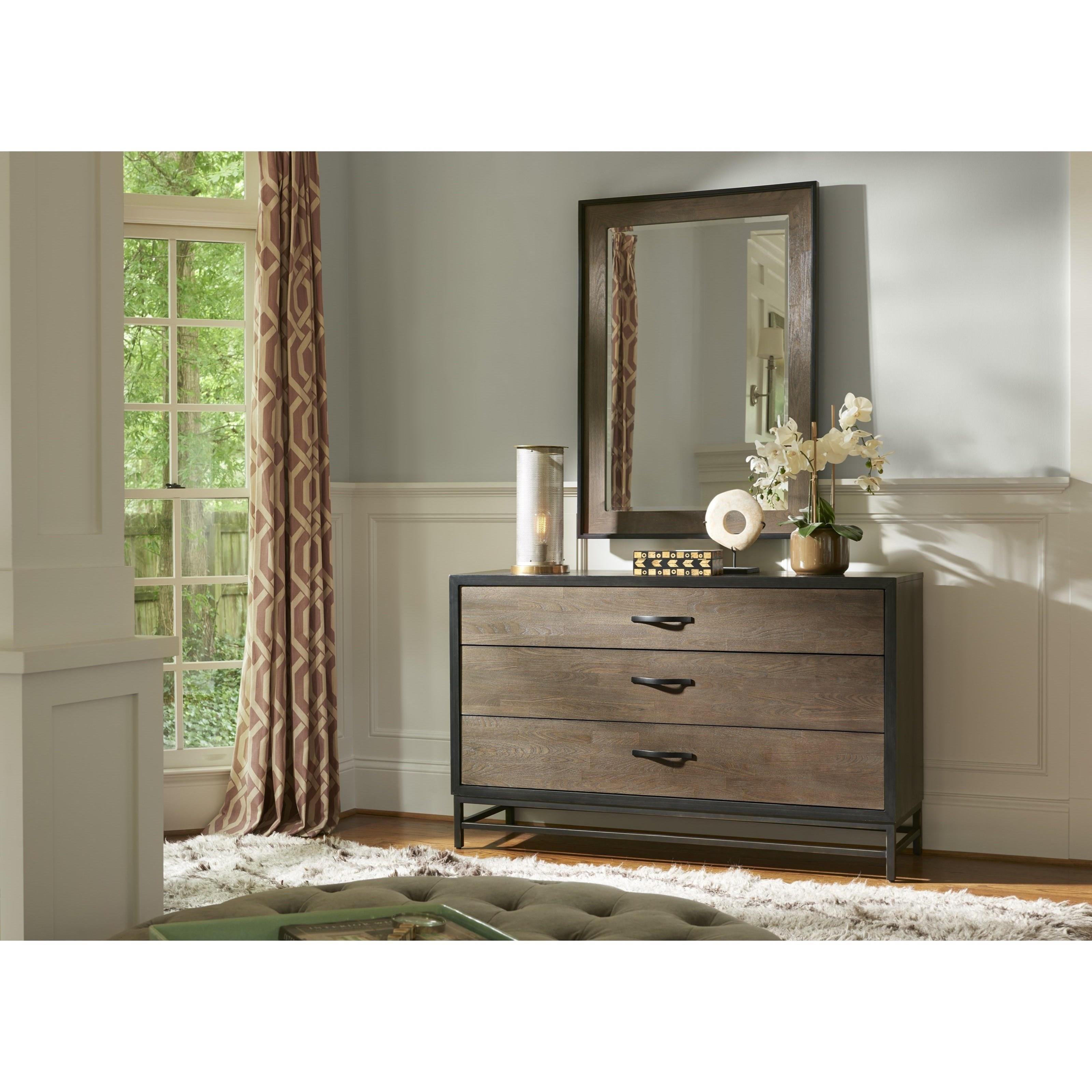 Universal Curated Spencer Three Drawer Dresser in TwoTone Finish