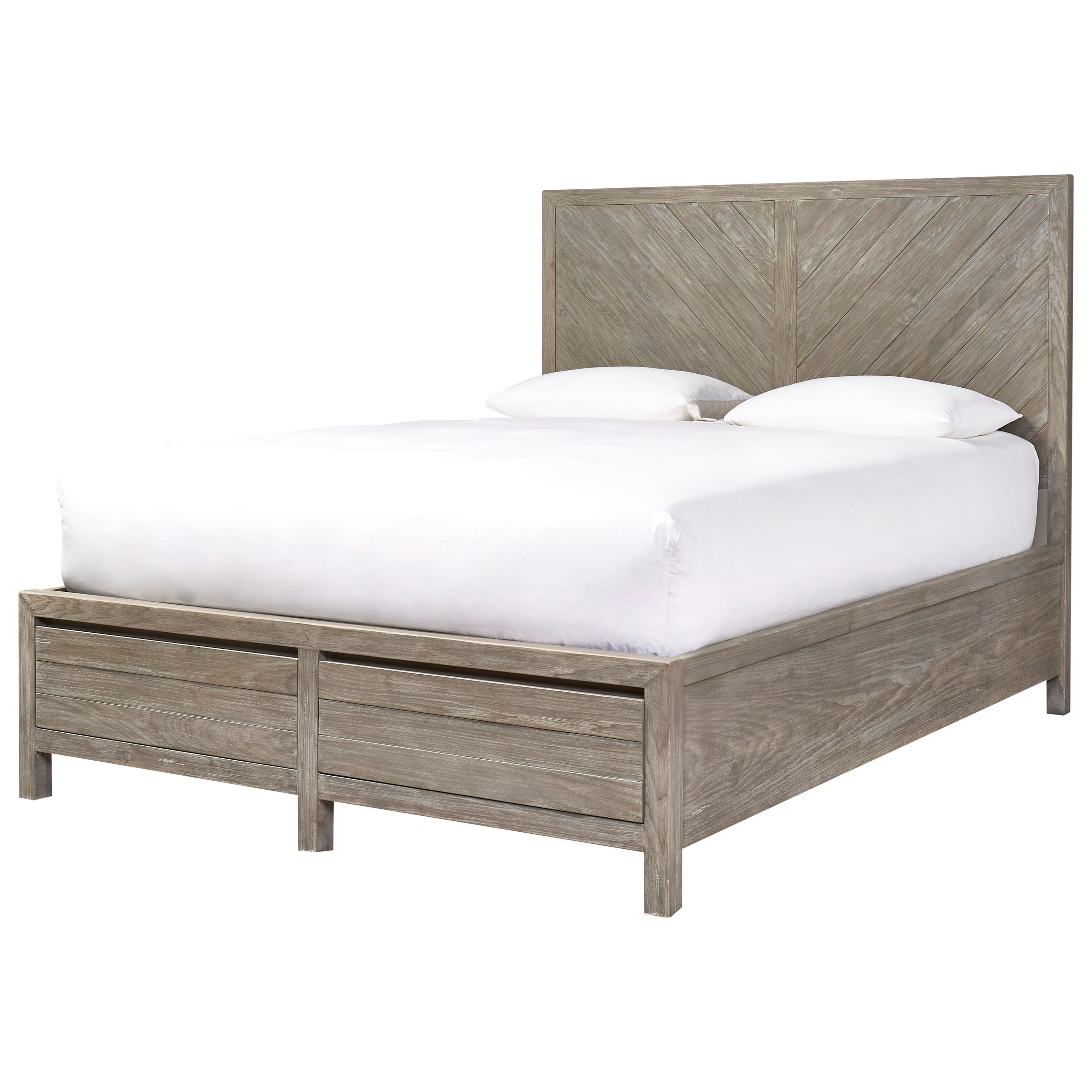 Universal Curated Biscayne King Bed with 2 Footboard Drawers Wayside