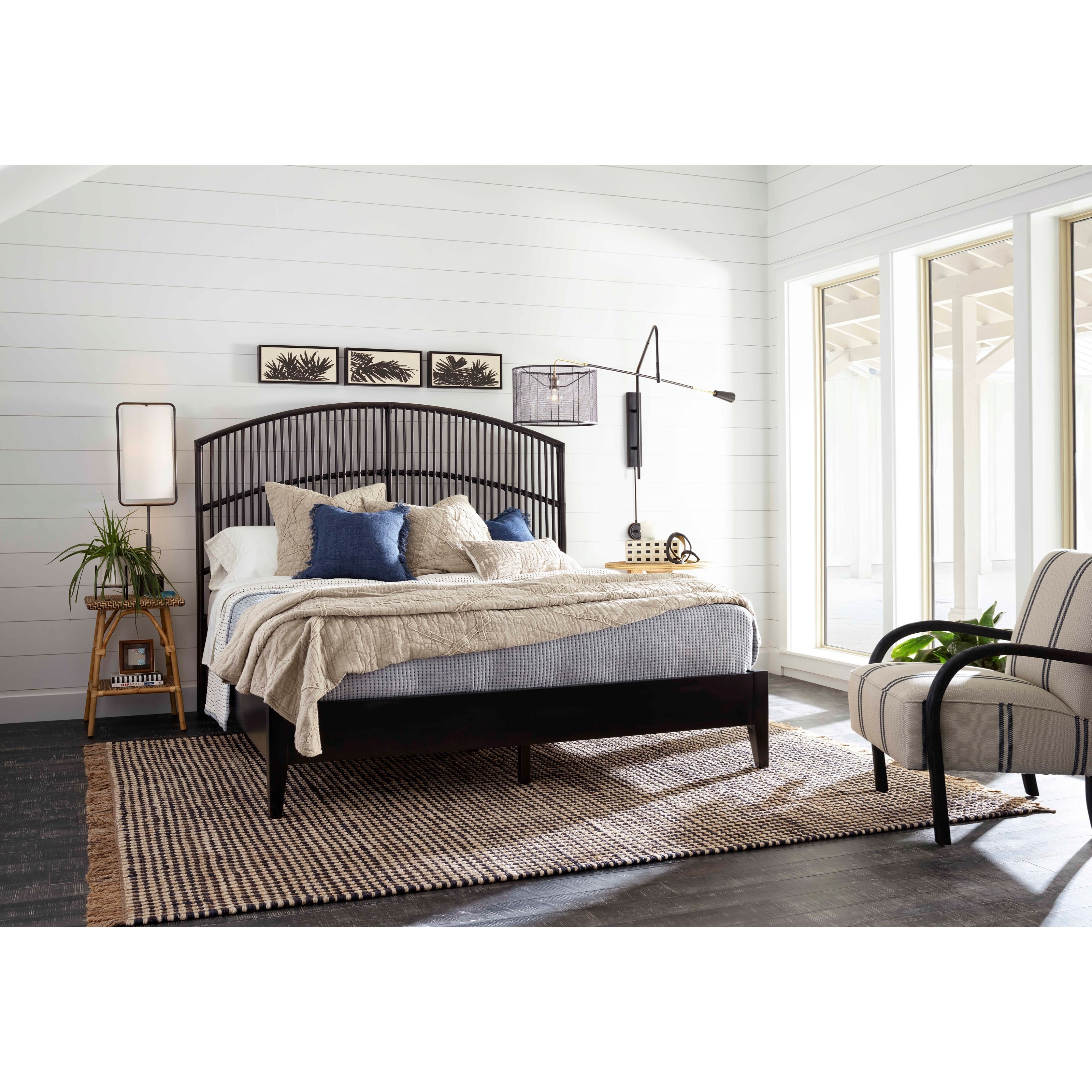 Universal Coastal Living Home Getaway Coastal Queen Bed Furniture Barn Platform Beds/Low