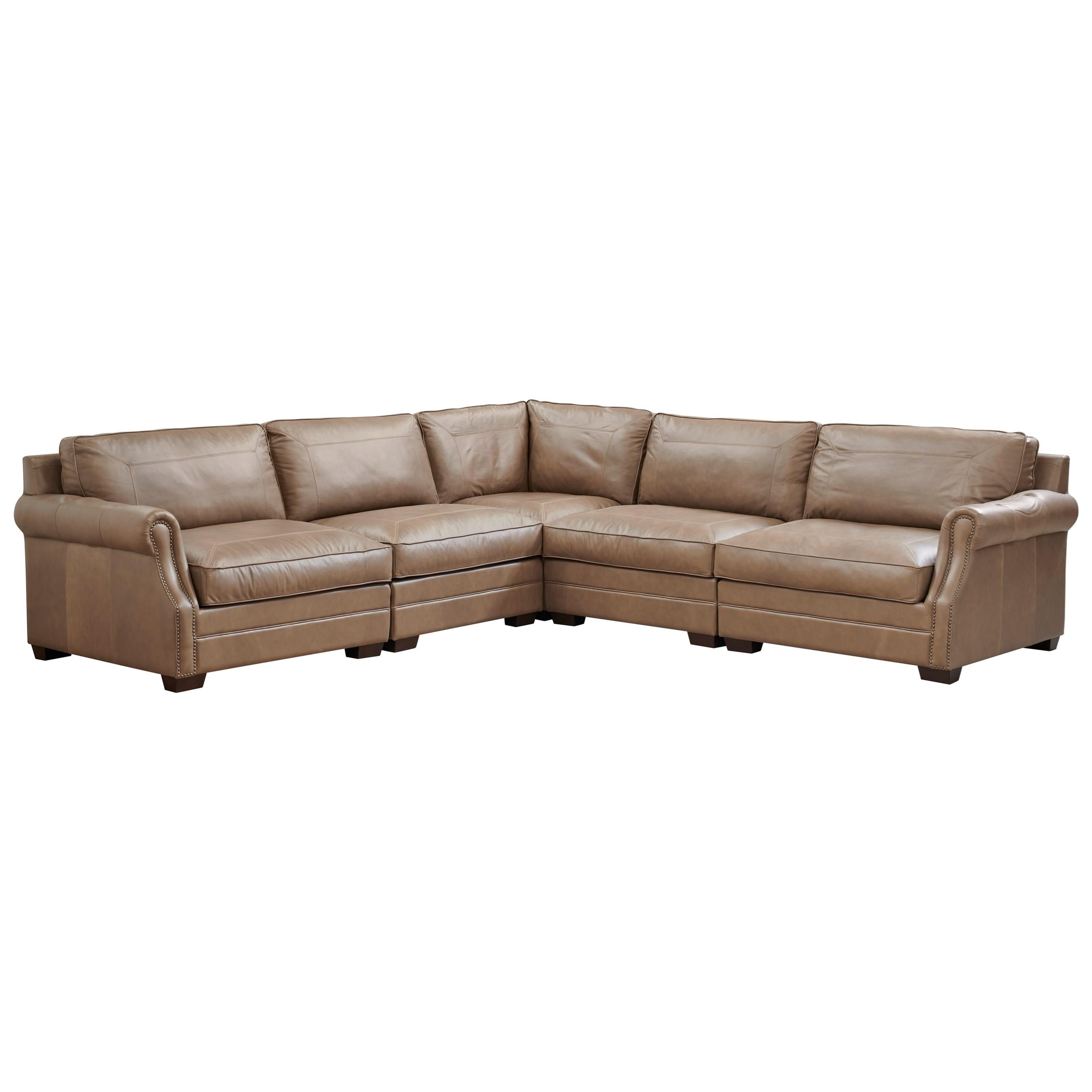Universal Leather Transitional Leather Carrington Sectional Malouf