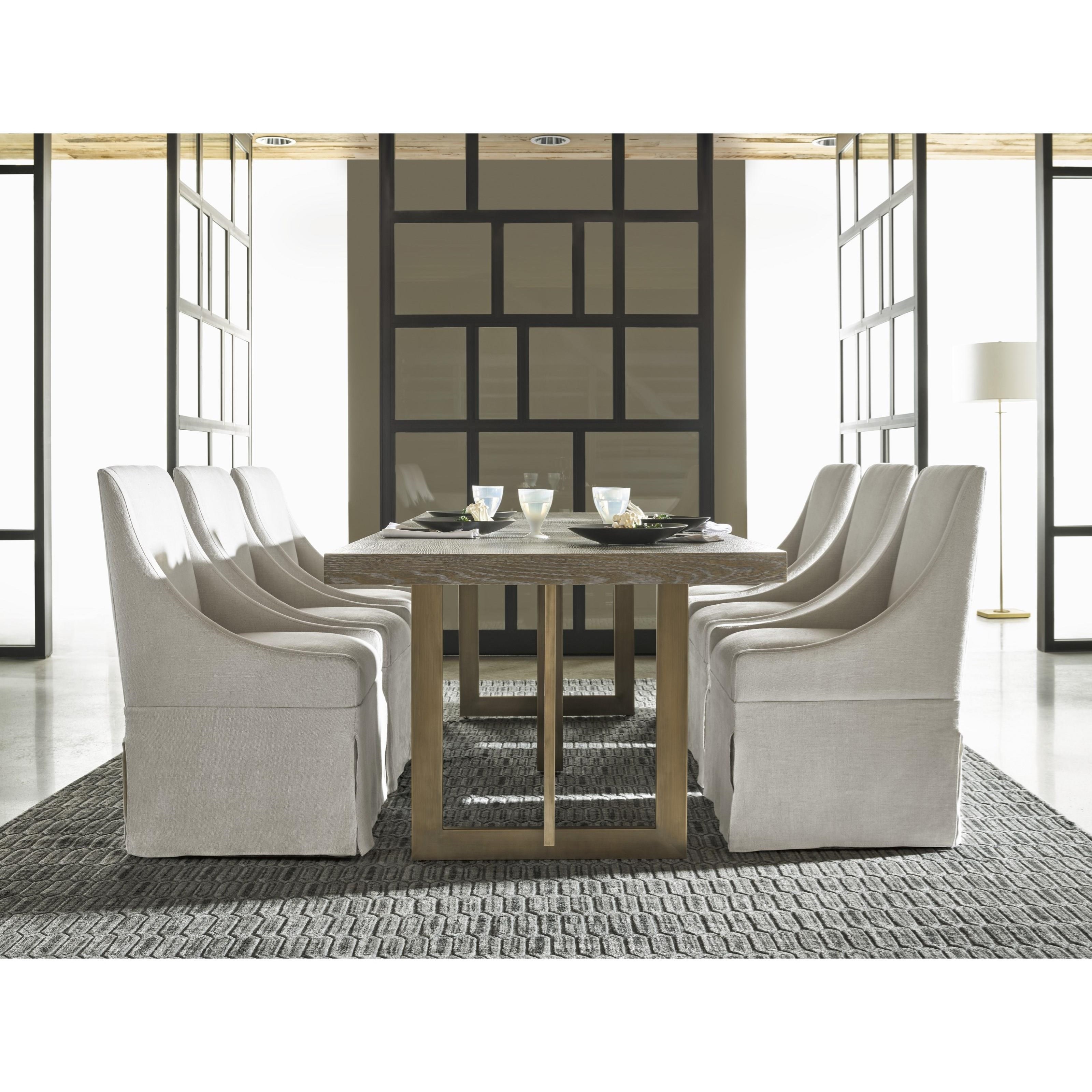 Universal Modern 642755 Jamison Dining Table with Bronze Base Baer's