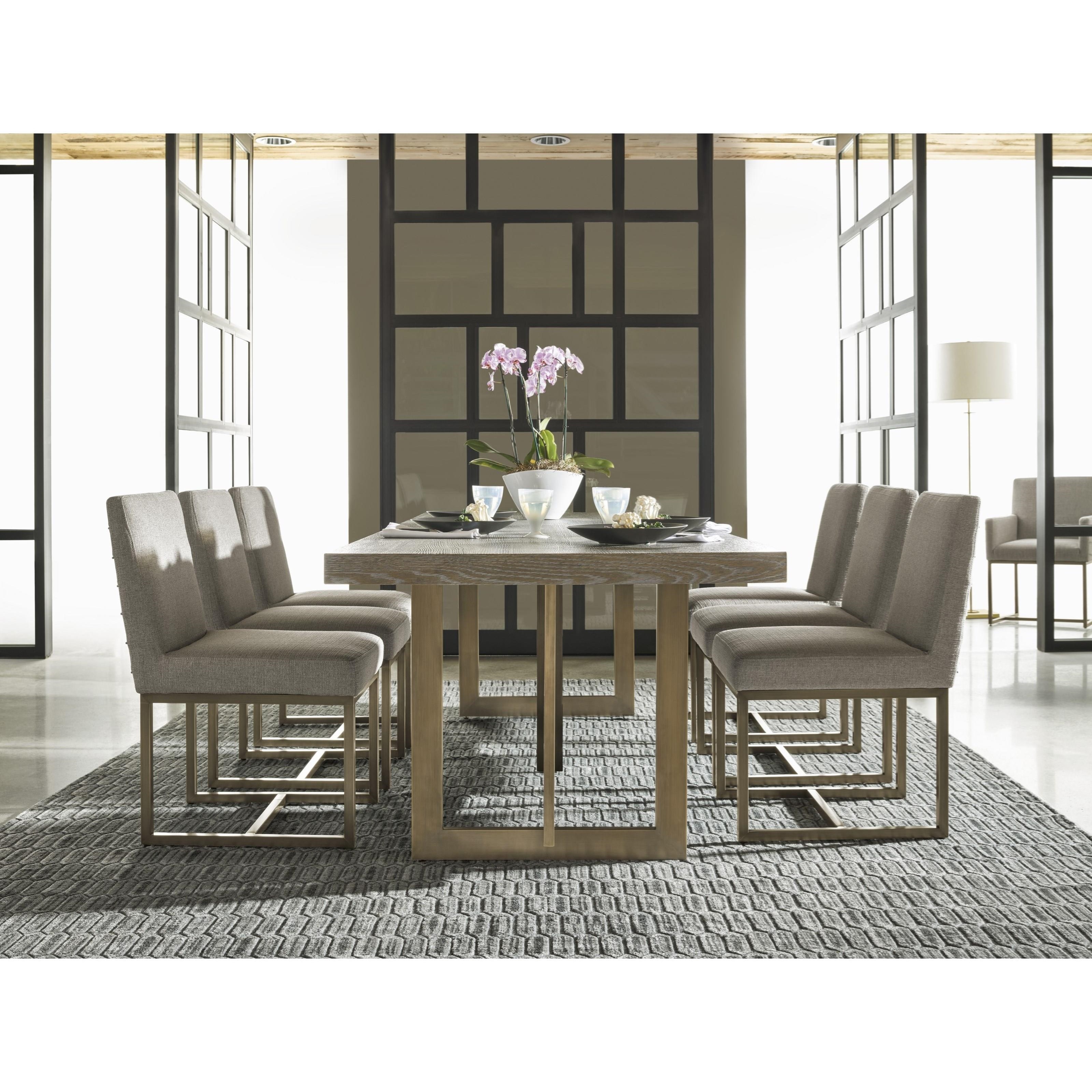 Universal Modern 642755 Jamison Dining Table with Bronze Base Baer's