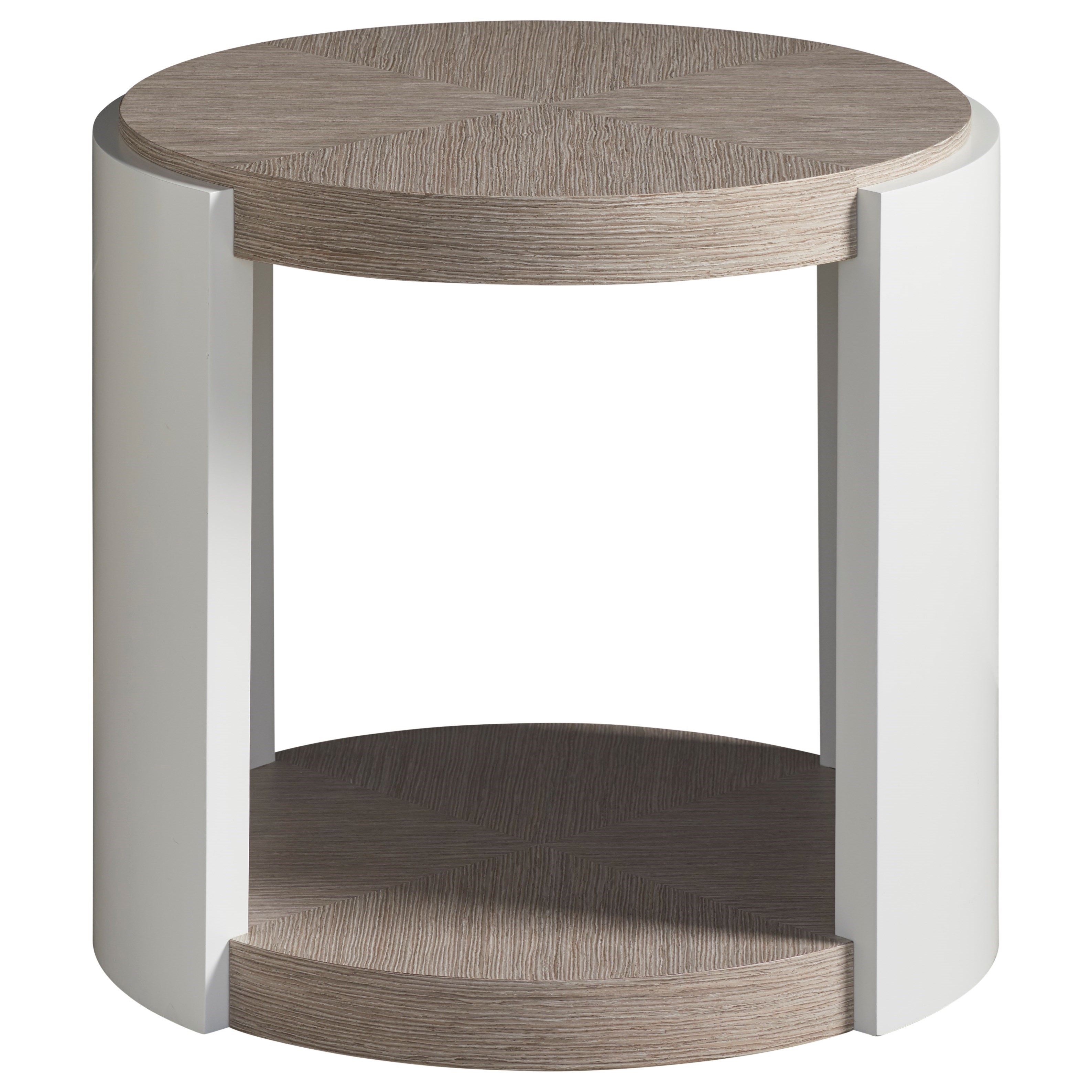 Universal Modern Round End Table with Shelf Wayside Furniture End
