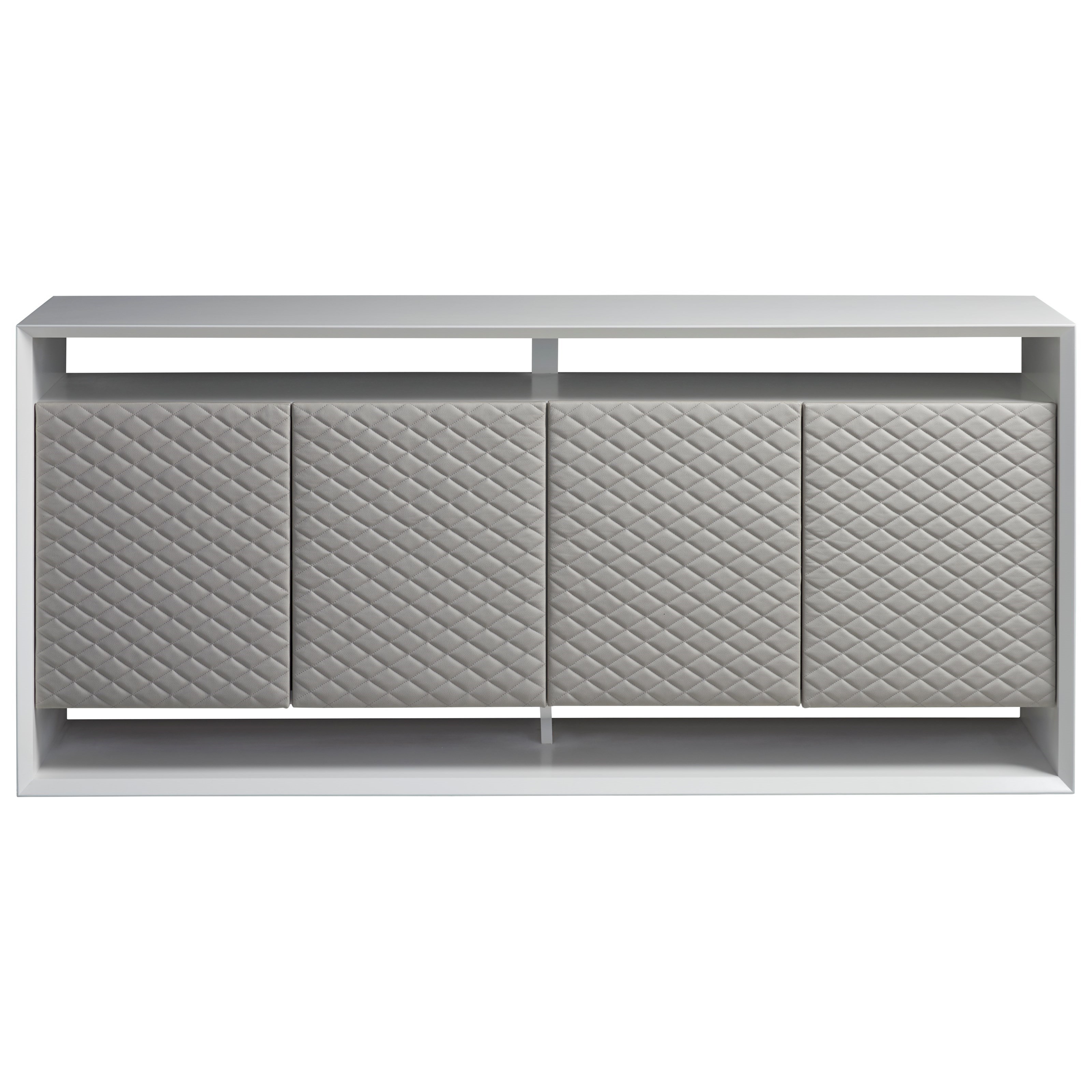 Universal Modern Reynolds Entertainment Console with Quilted Faux