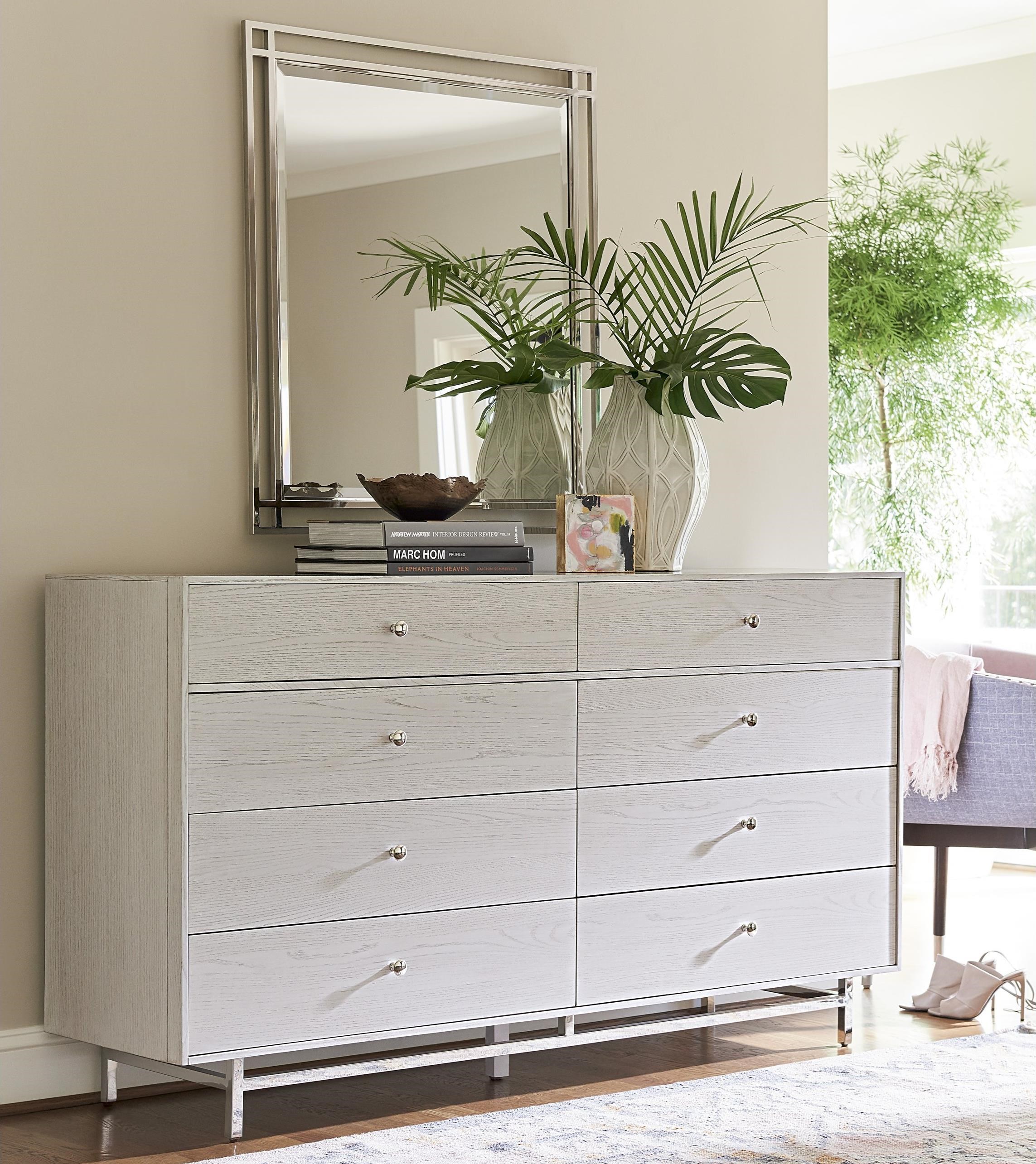 Universal Paradox Contemporary 8Drawer Dresser and Mirror Combo