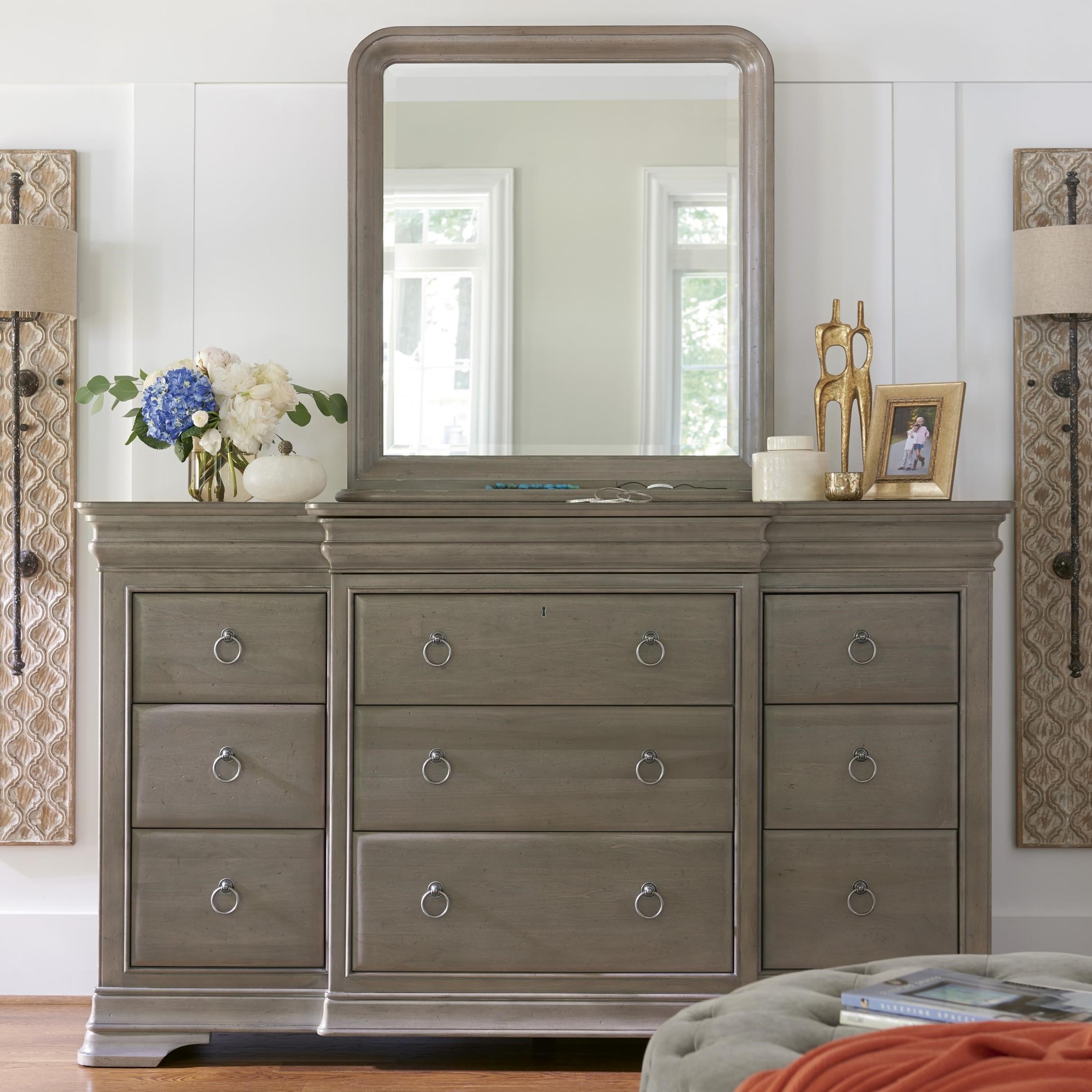 Universal Reprise Dresser and Storage Mirror Set Wayside Furniture