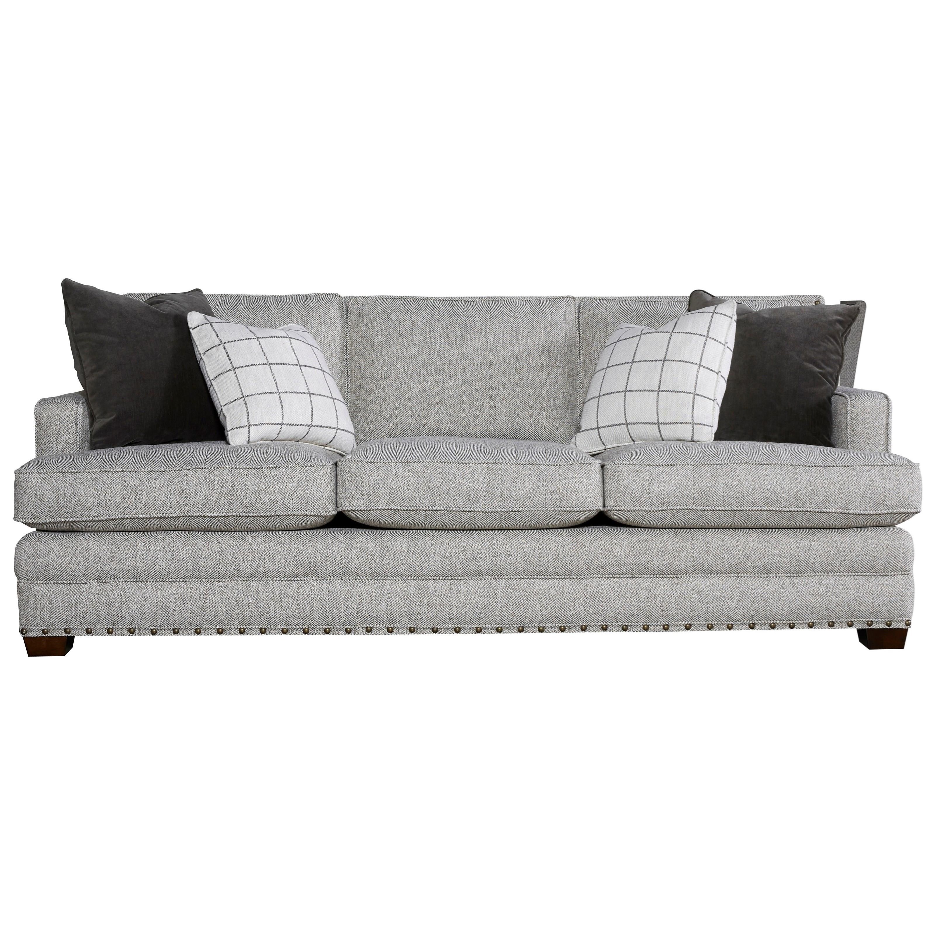 Universal Riley Transitional Sofa with Nail Head Trim Lindy's Furniture Company Sofas