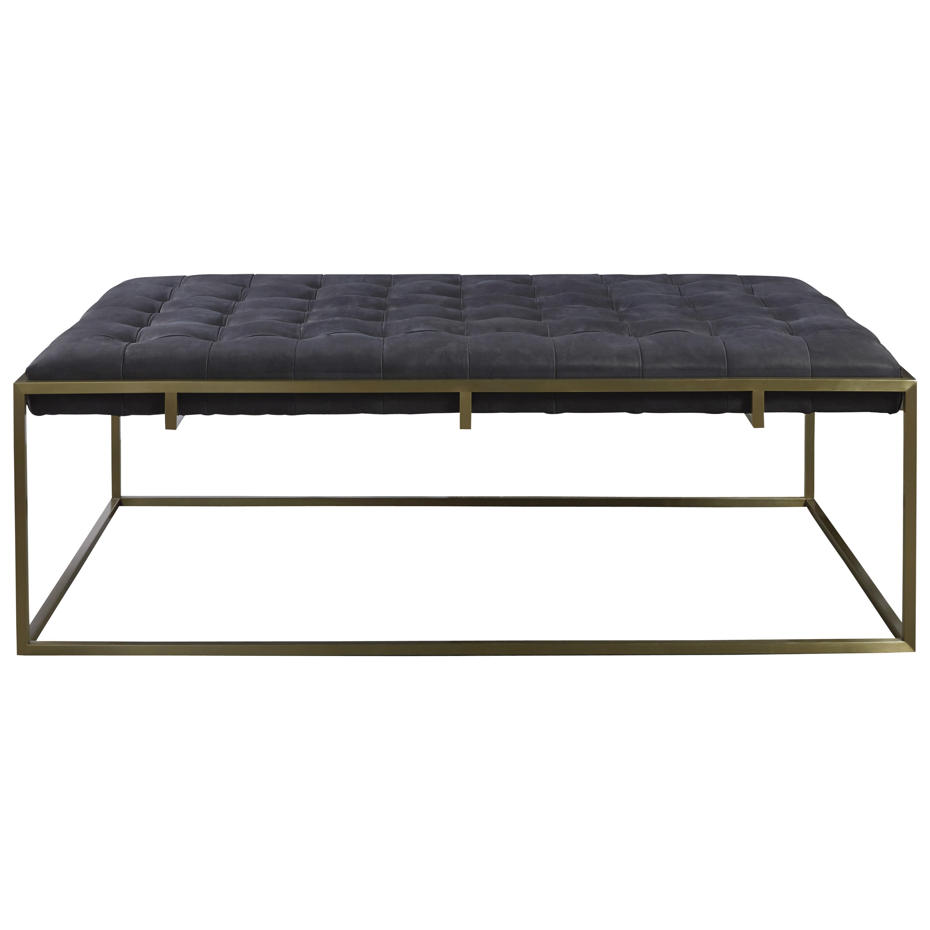 O'Connor Designs Accents Tufted Cocktail Ottoman with Metal Frame