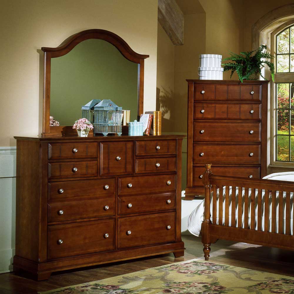 Vaughan Bassett Cottage Triple Dresser and Mirror Value City