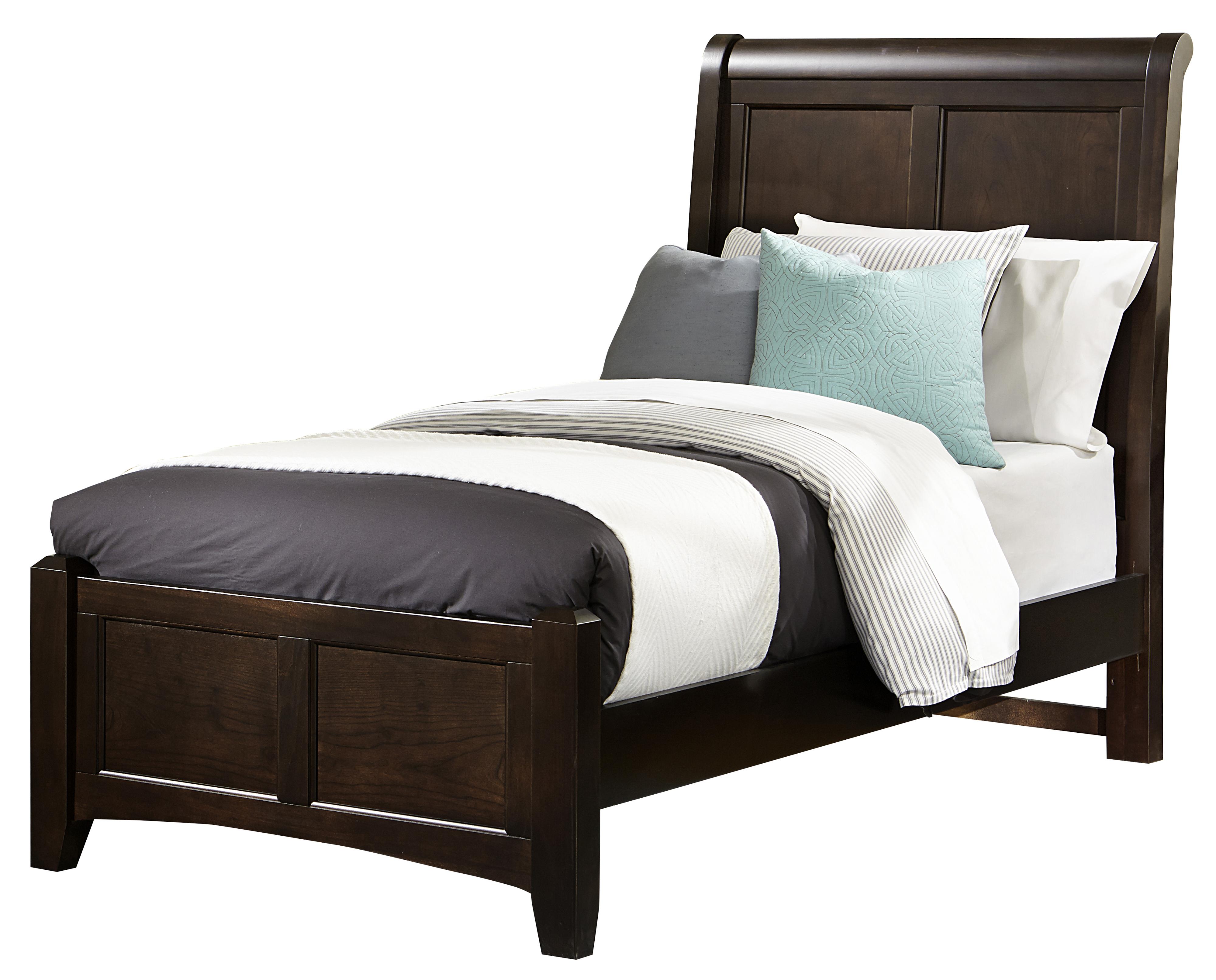 Vaughan Bassett Bonanza Twin Sleigh Bed with Low Profile Footboard