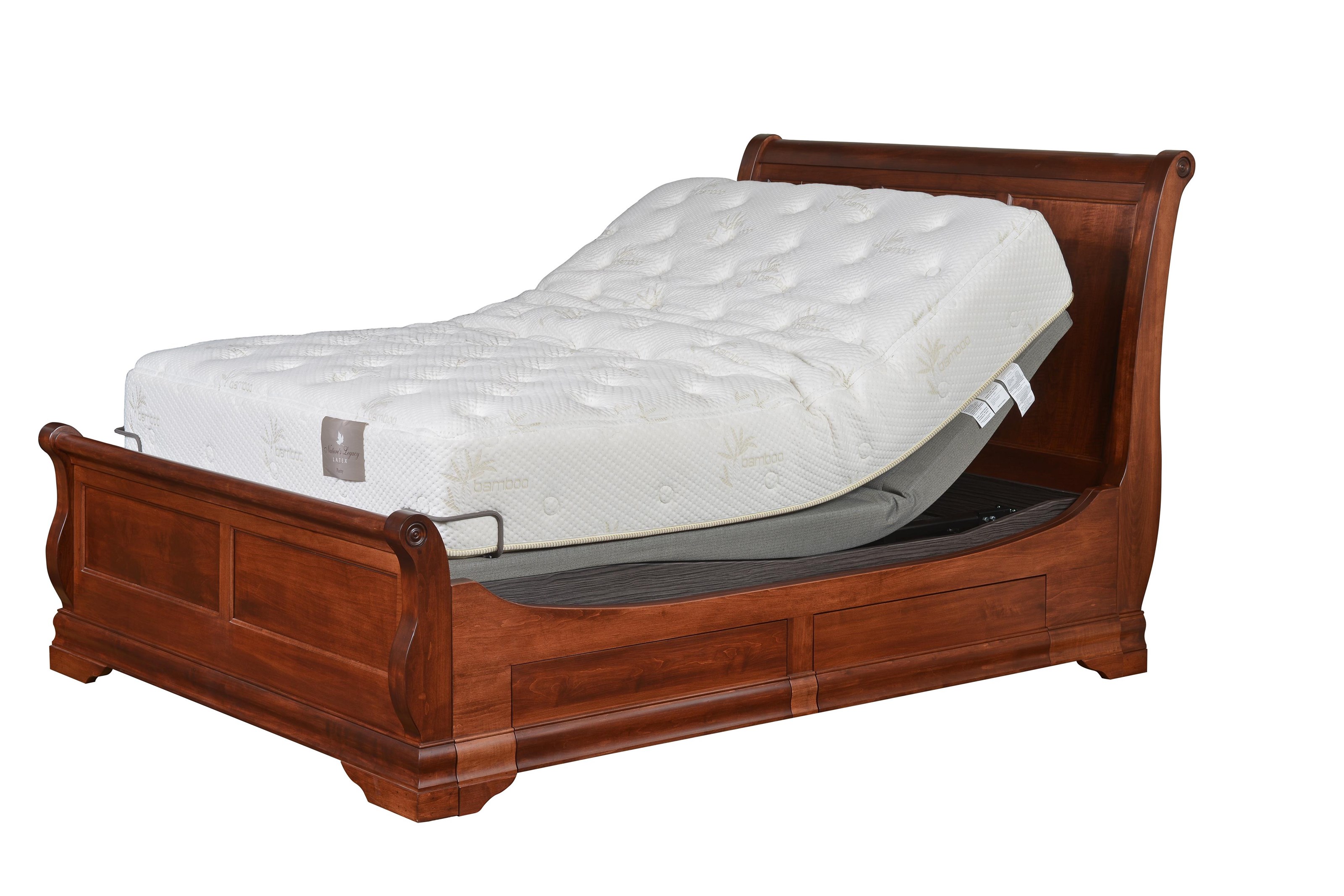 Wayside Custom Furniture Chateau Queen Heirloom Bed With Side Storage