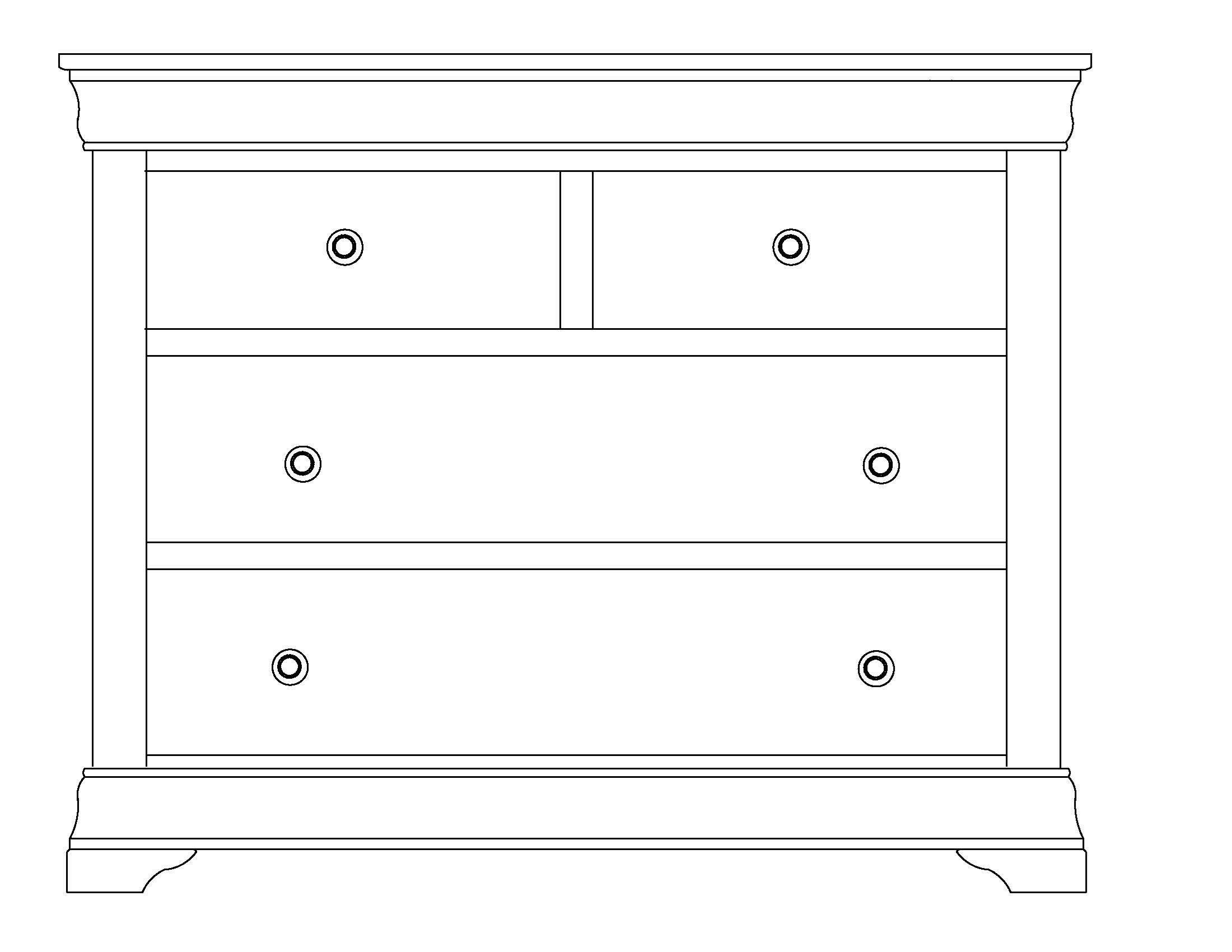 Wayside Custom Furniture Chateau Single Dresser Wayside Furniture