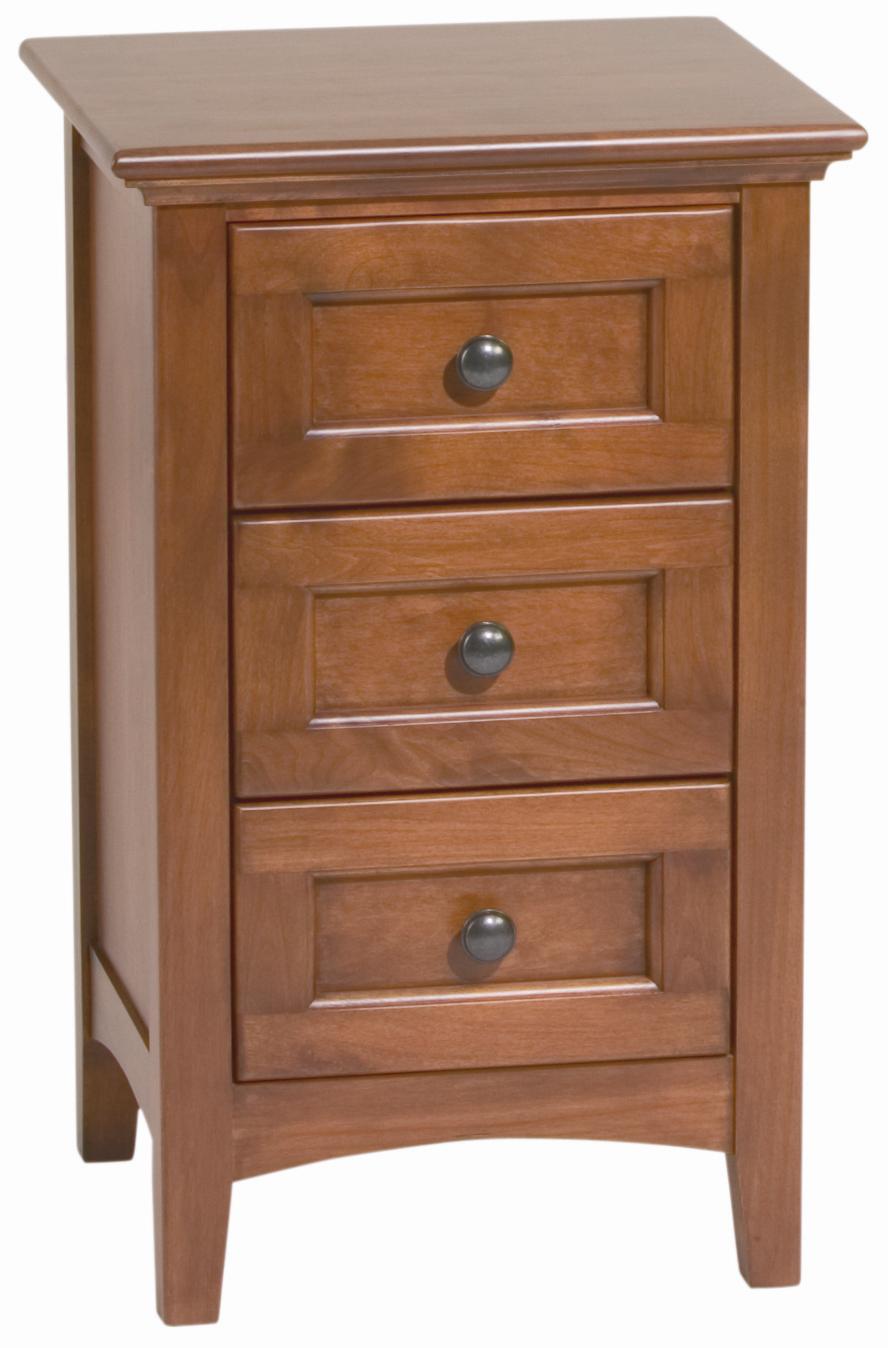 Whittier Wood McKenzie 3 Drawer Small Nightstand Suburban Furniture