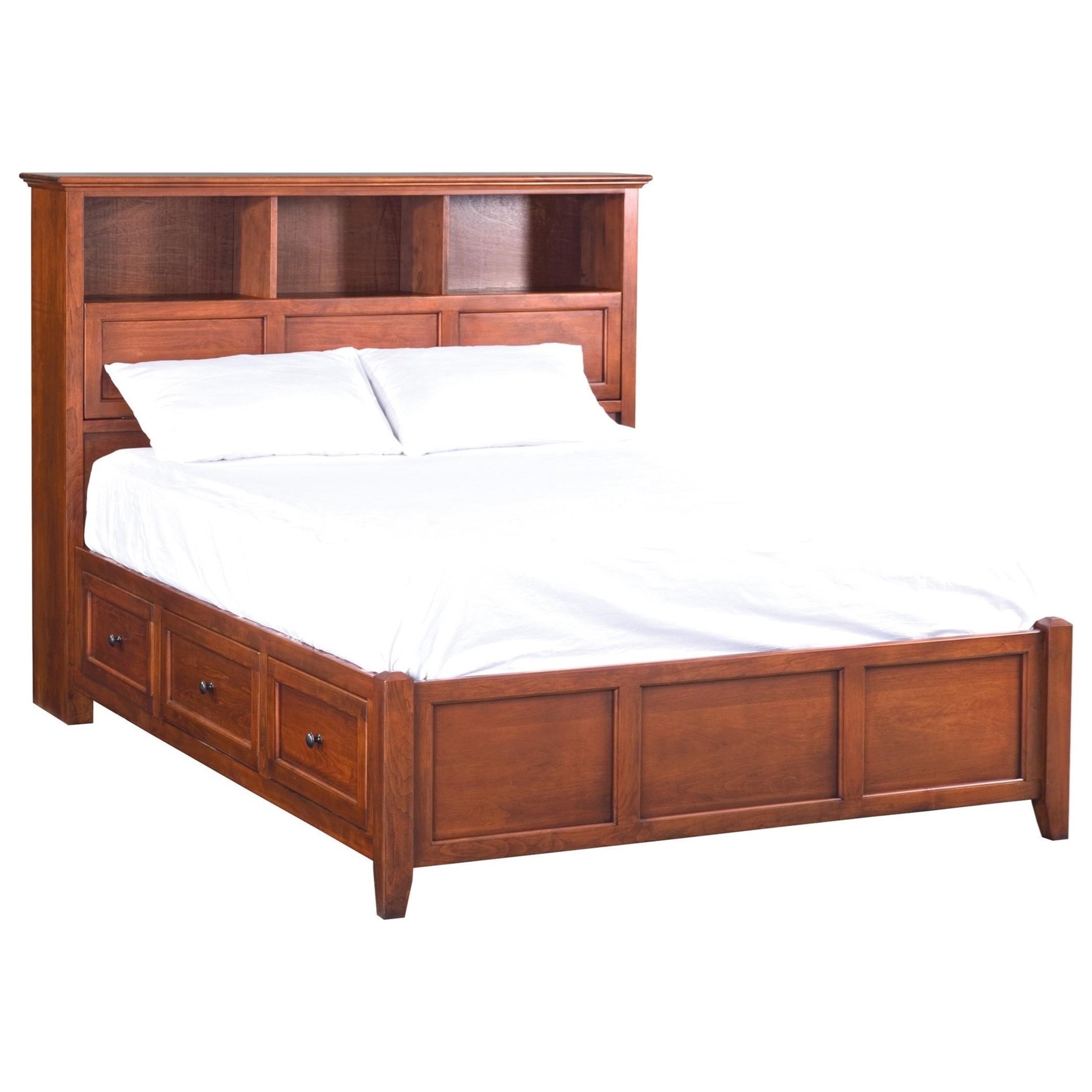 Whittier Wood McKenzie Queen Bookcase Storage Bed Powell's Furniture