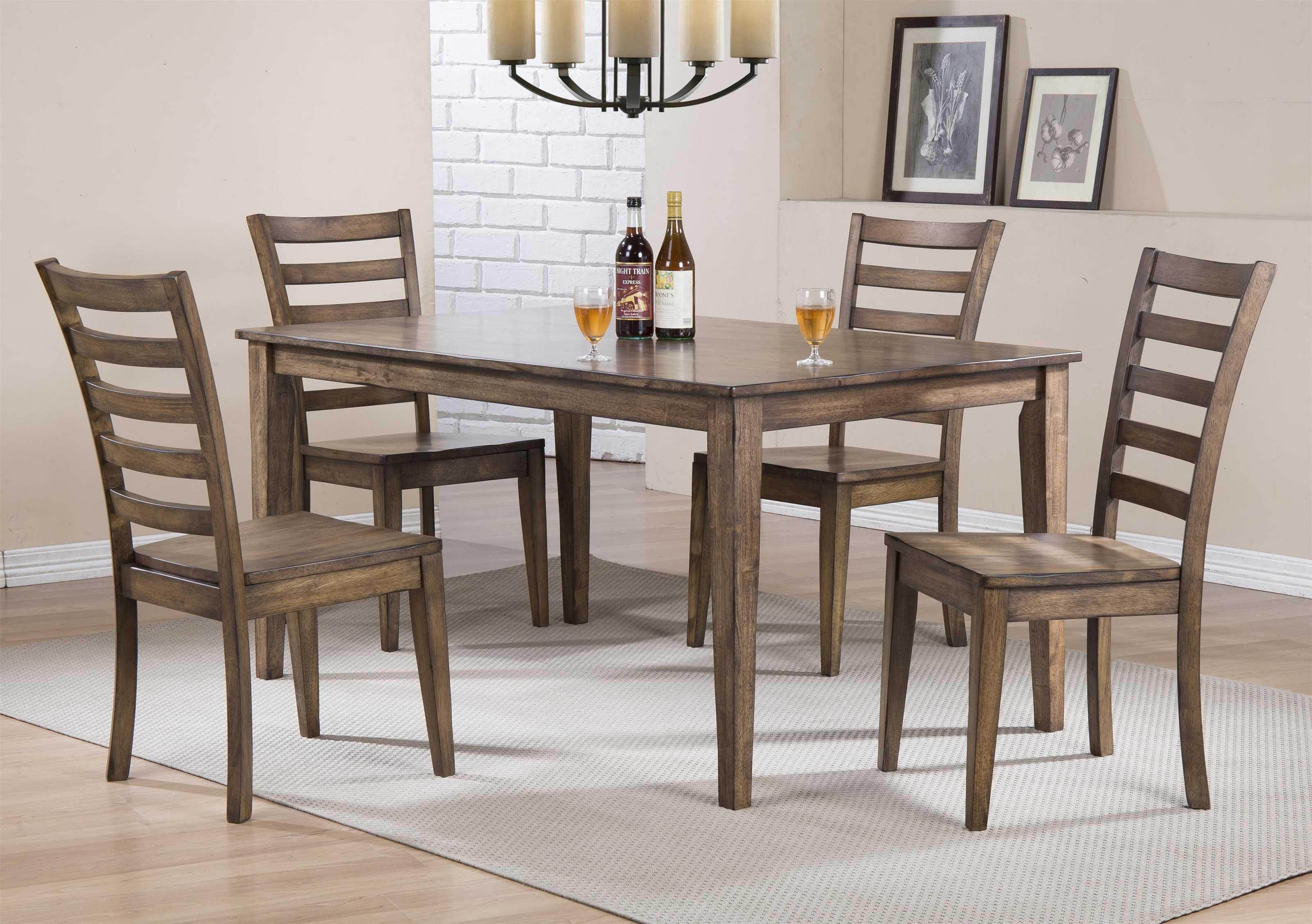 Winners Only Carmel Table & 4 Chairs Reeds Furniture Dining 5Piece