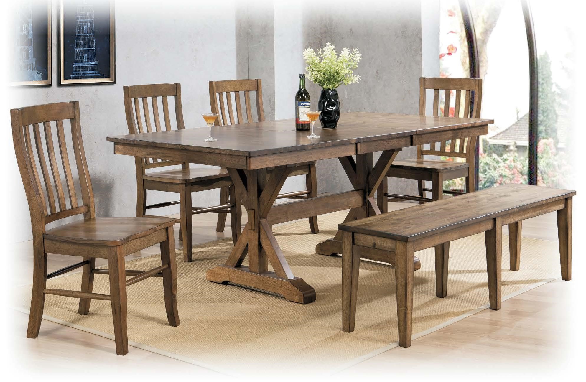 Winners Only Carmel Table & 4 Chairs with Bench Reeds Furniture