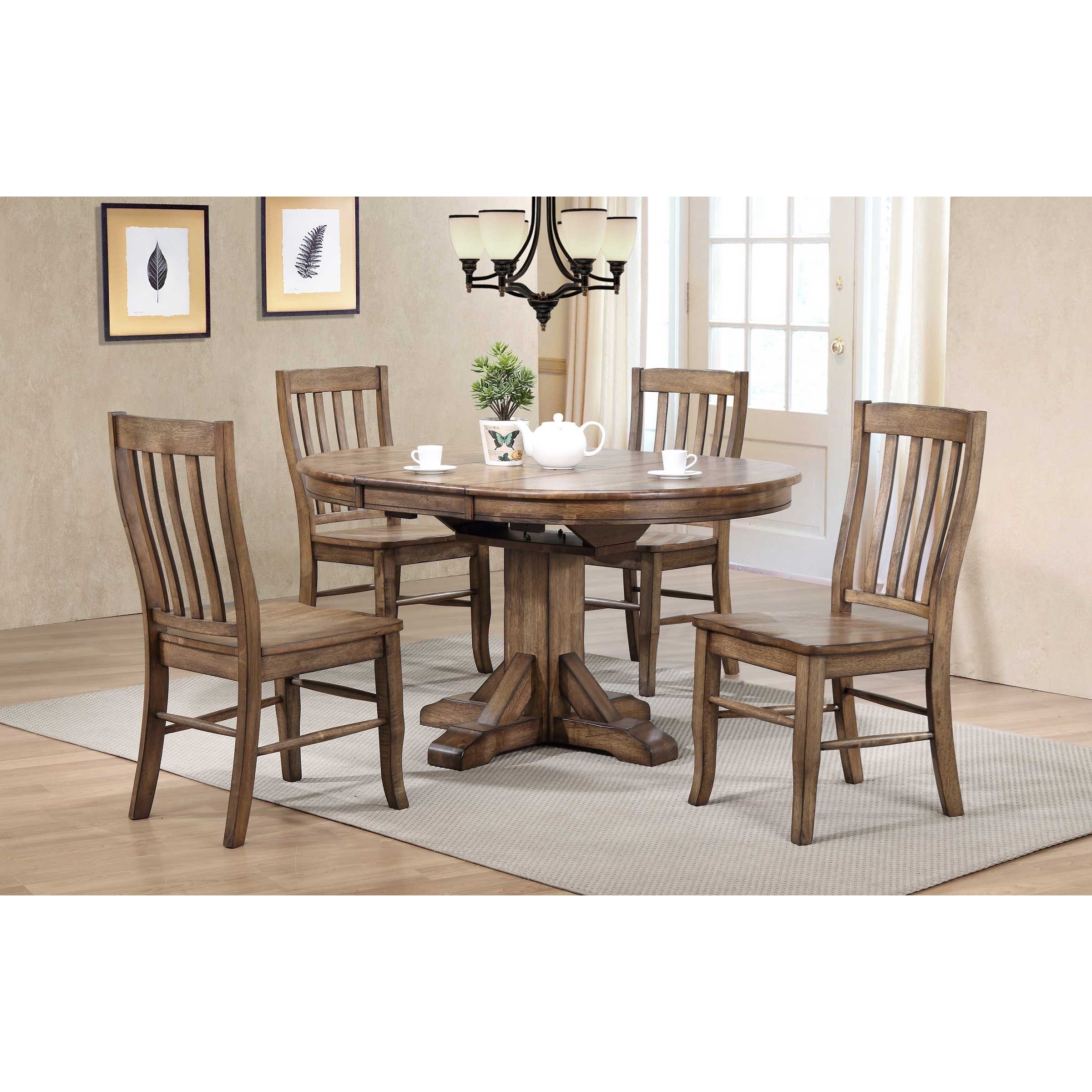 Winners Only Carmel DC34257R 57" Pedestal Table w/ 15" Butterfly Leaf