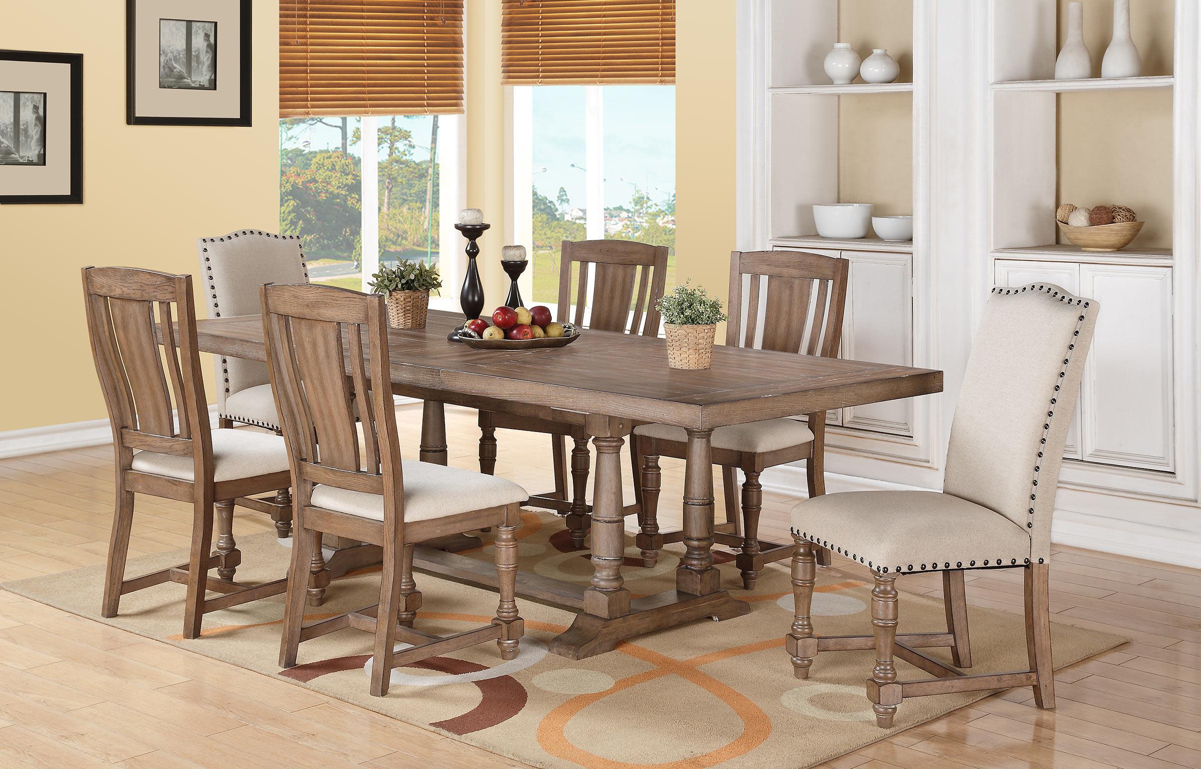 Winners Only Xcalibur Rectangular Dining Table with Turned Trestle Base